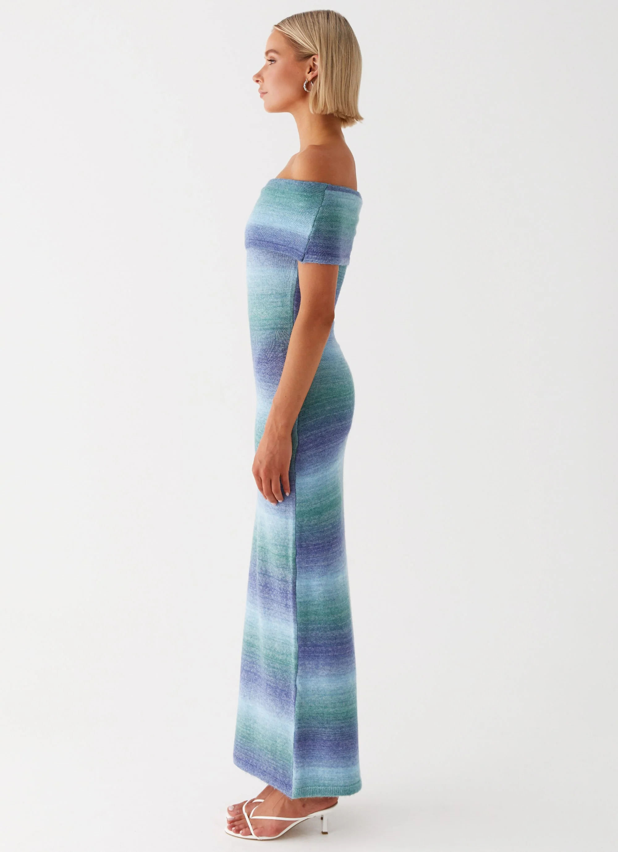 Clarity Knit Maxi Dress - Blue Ombre - Image 3