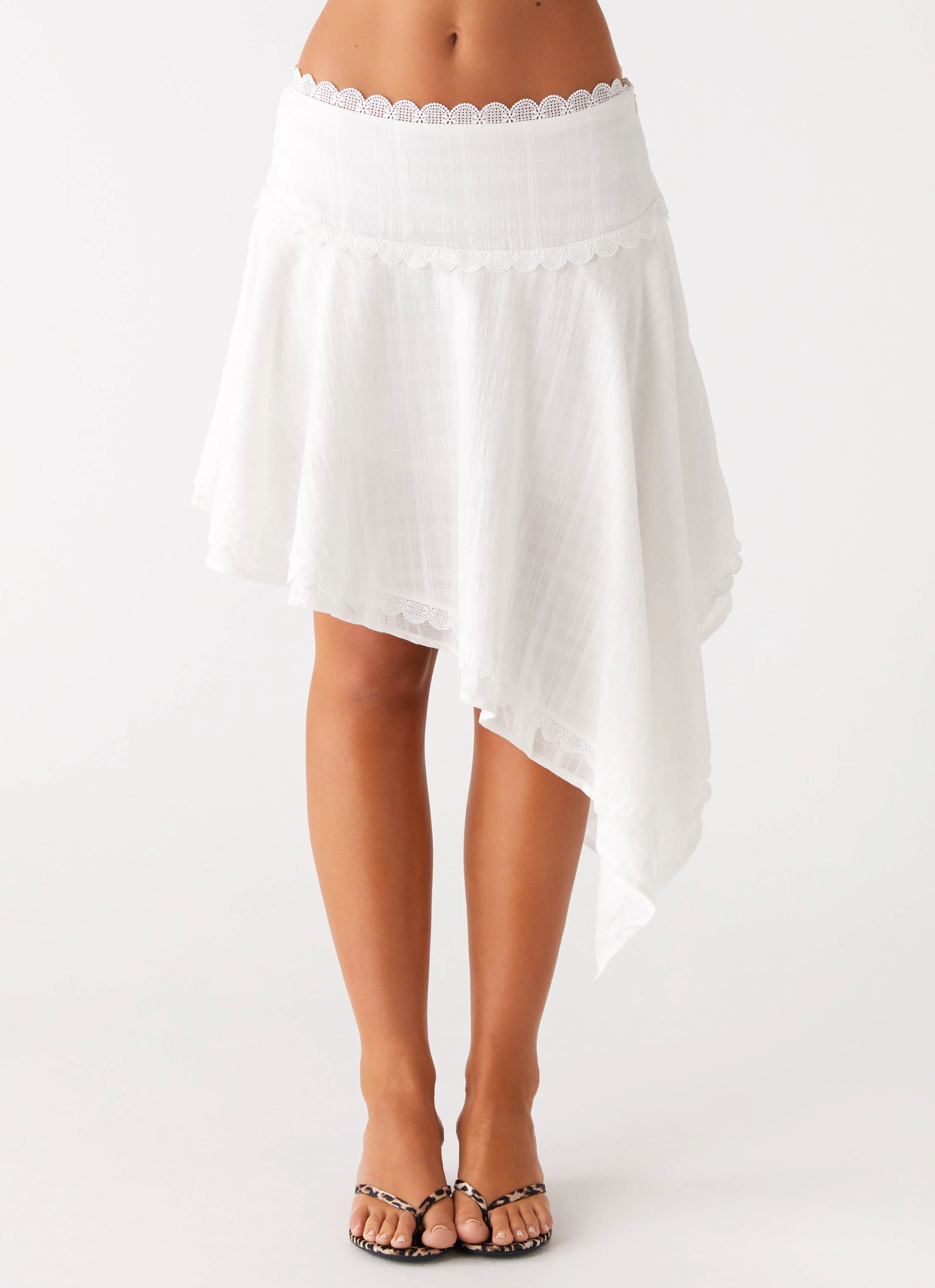 Clearwater Mist Midi Skirt - White - Image 5