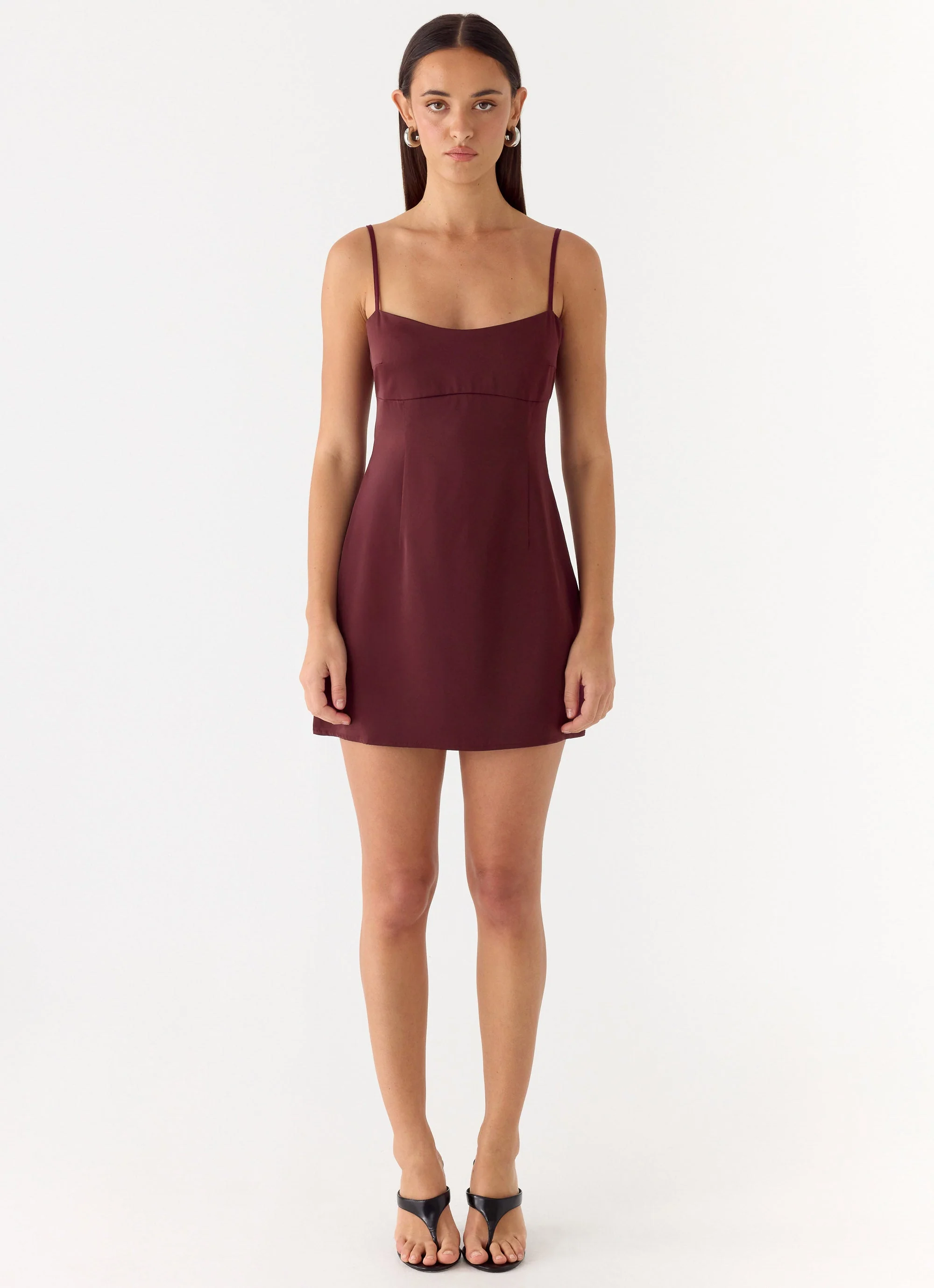 Clementine Mini Dress - Merlot - Image 2