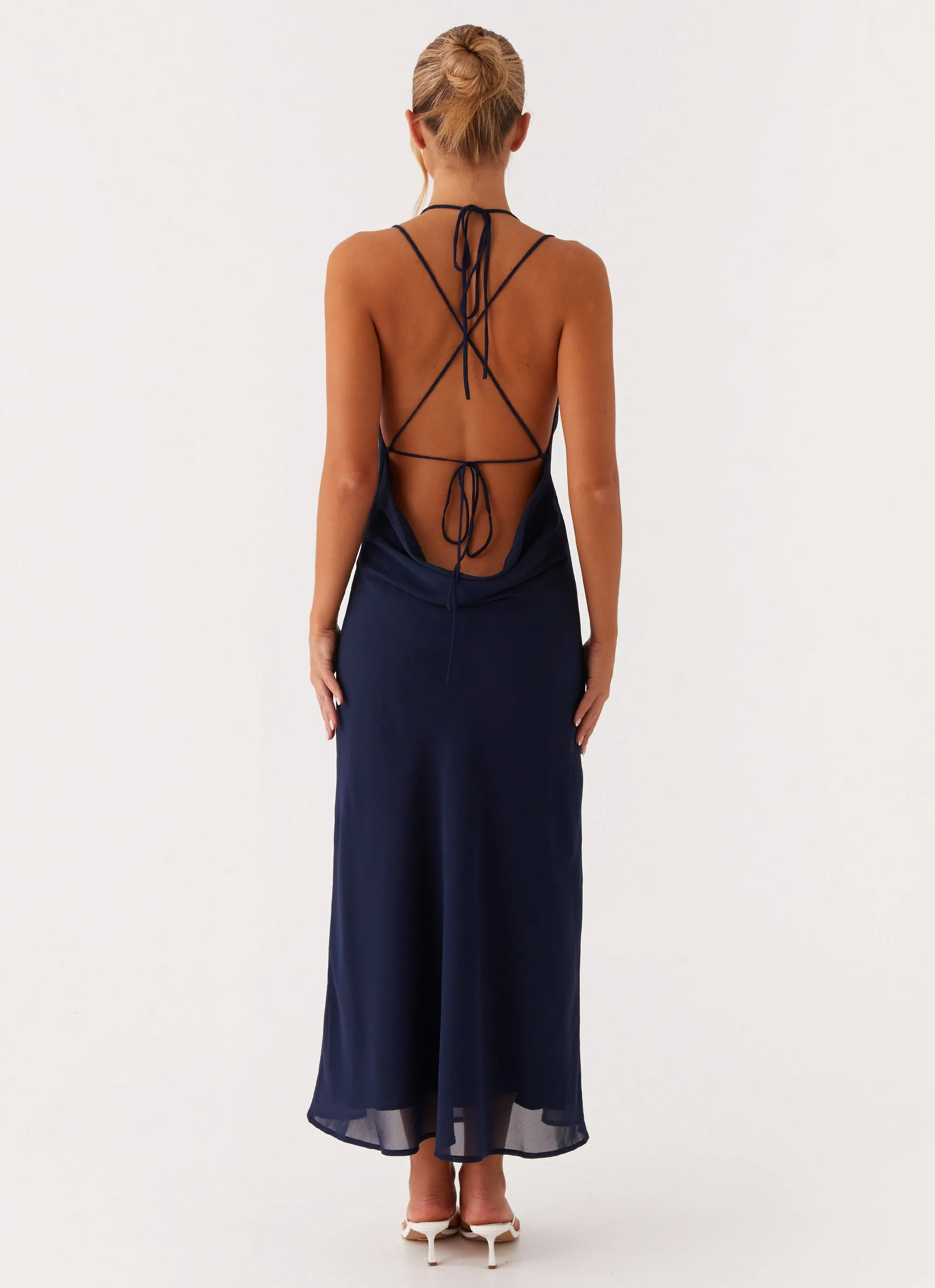 Clover Club Maxi Dress - Navy - Image 5
