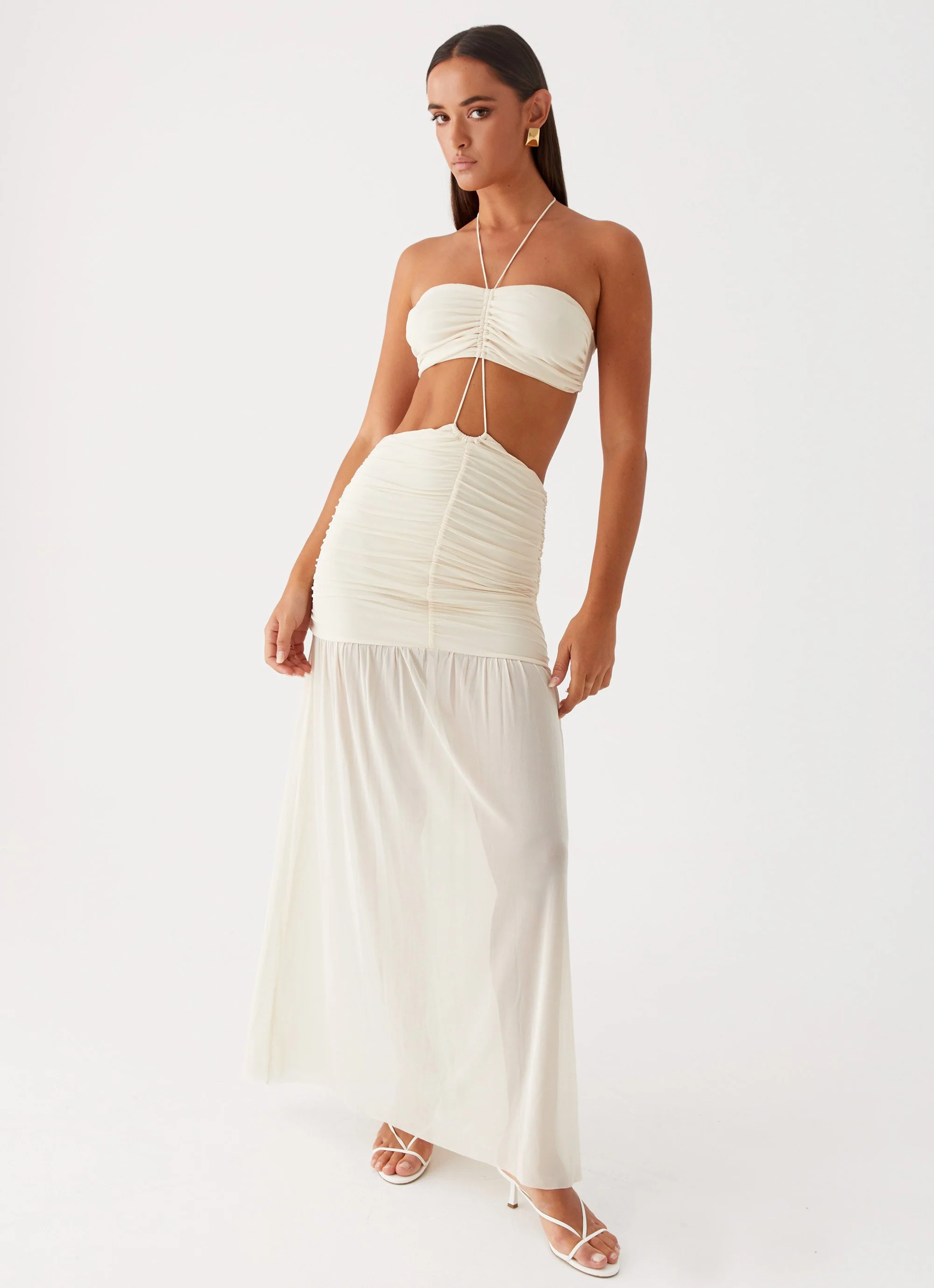 Clover Cut Out Maxi Dress - Lemon - Image 5