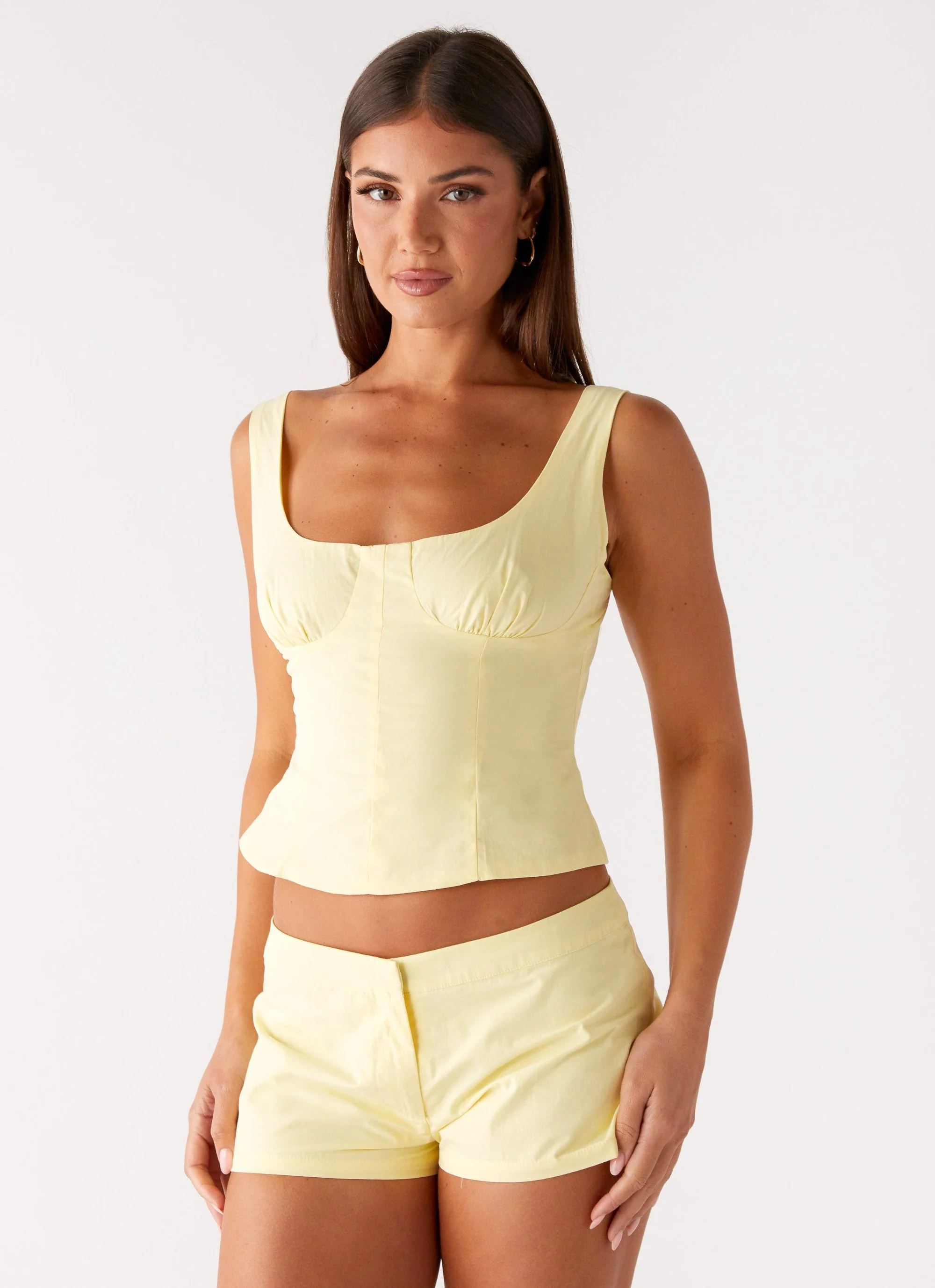 Coastline Bustier Top - Yellow - Image 5