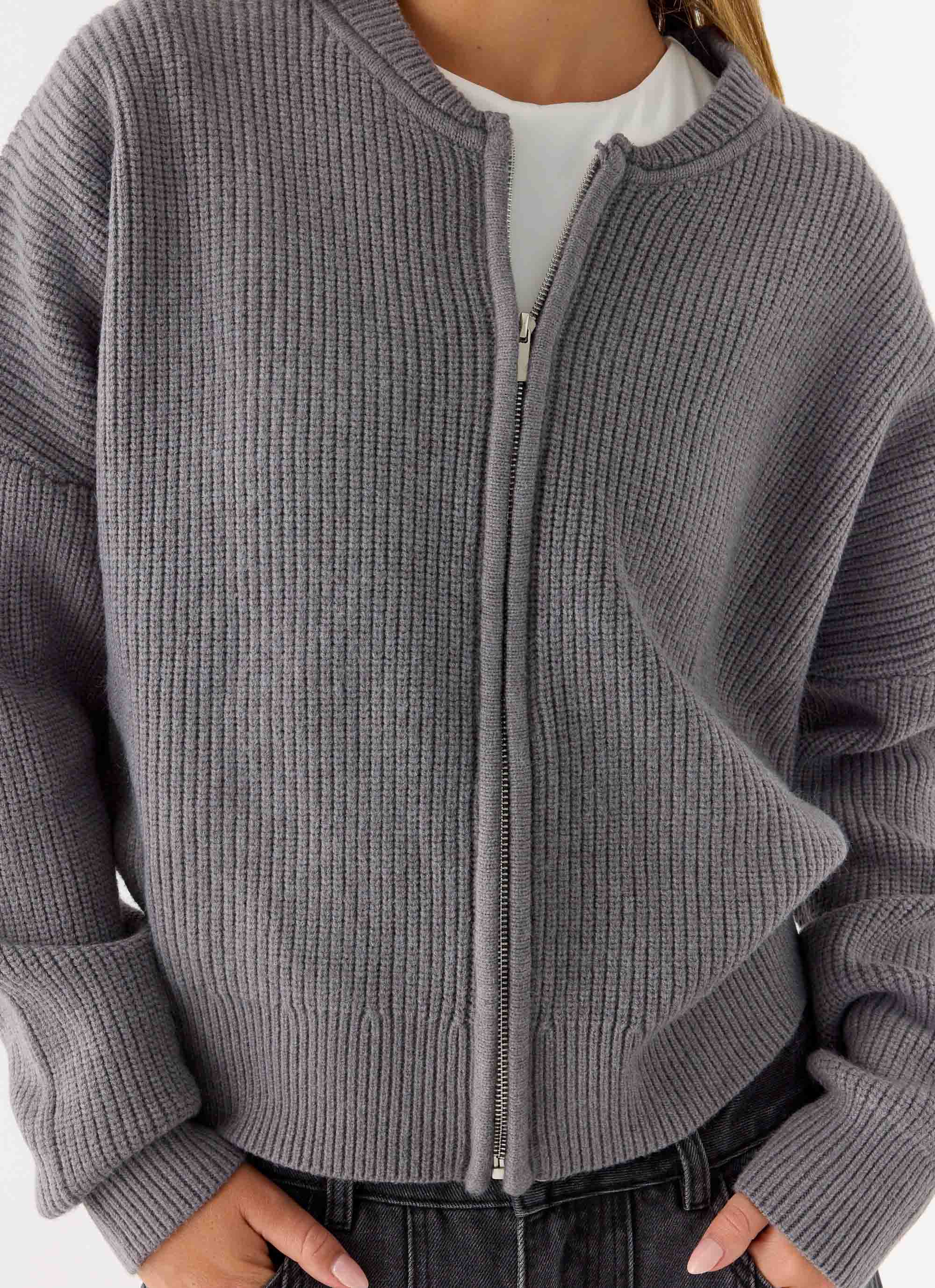 Codi Zip Jumper - Charcoal - Image 6