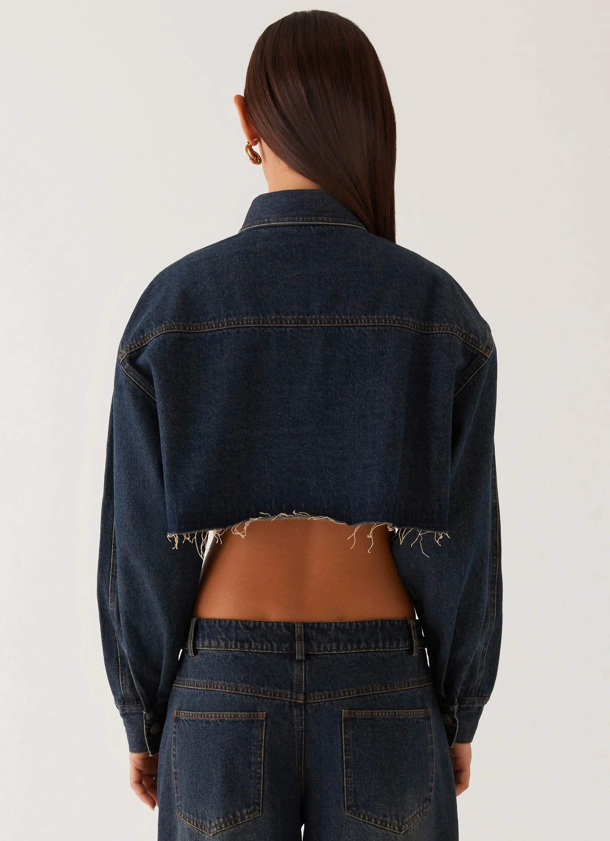 Colorado Cropped Jacket - Blue - Image 4