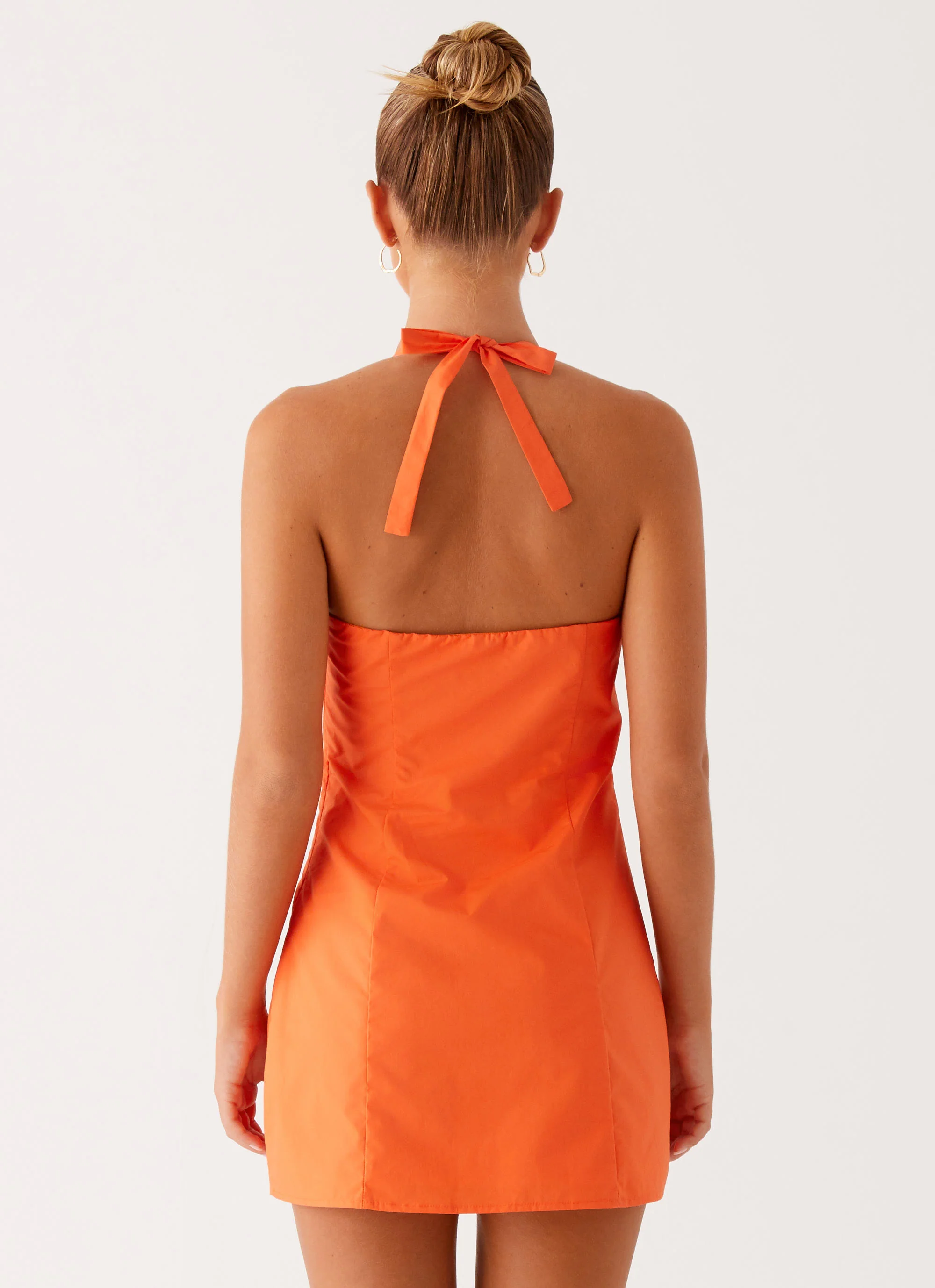 Contessa Halter Mini Dress - Orange - Image 4