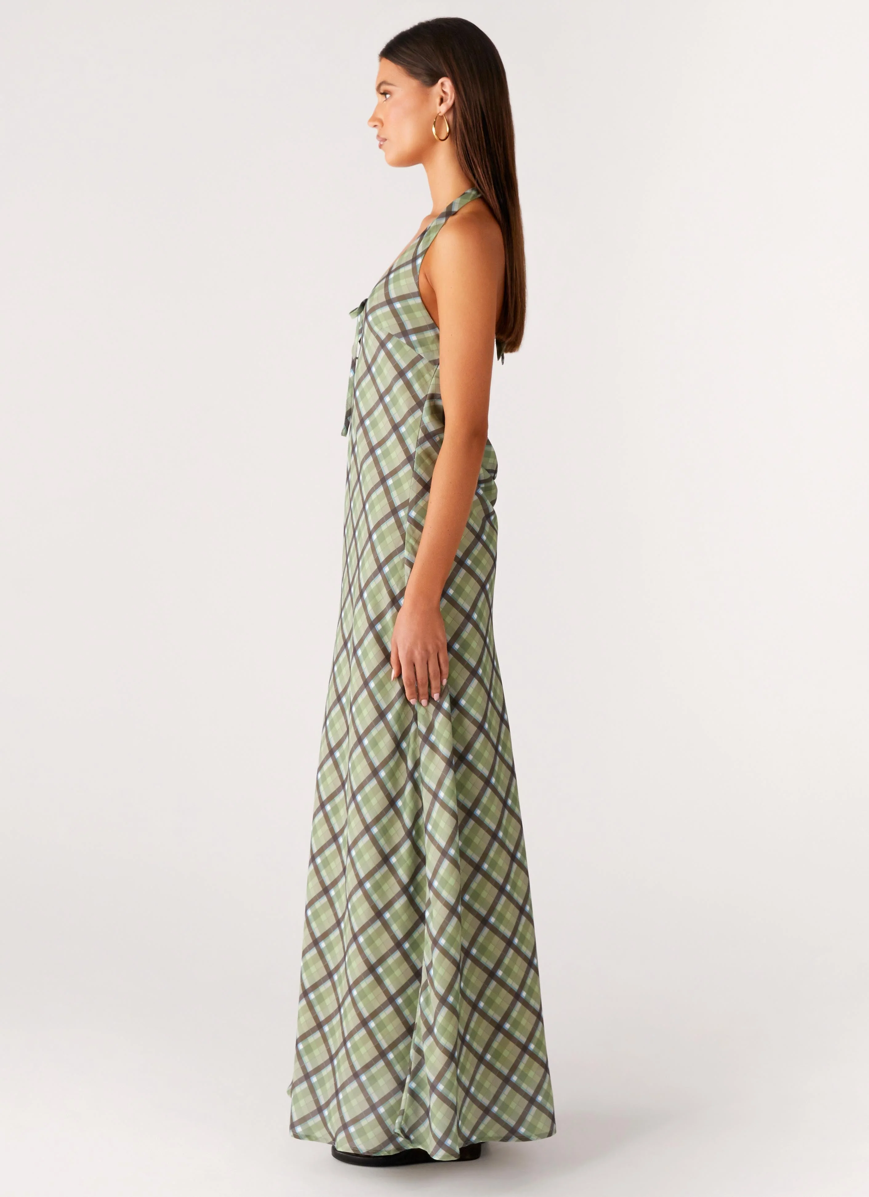 Coralie Maxi Dress - Cedar Check - Image 2