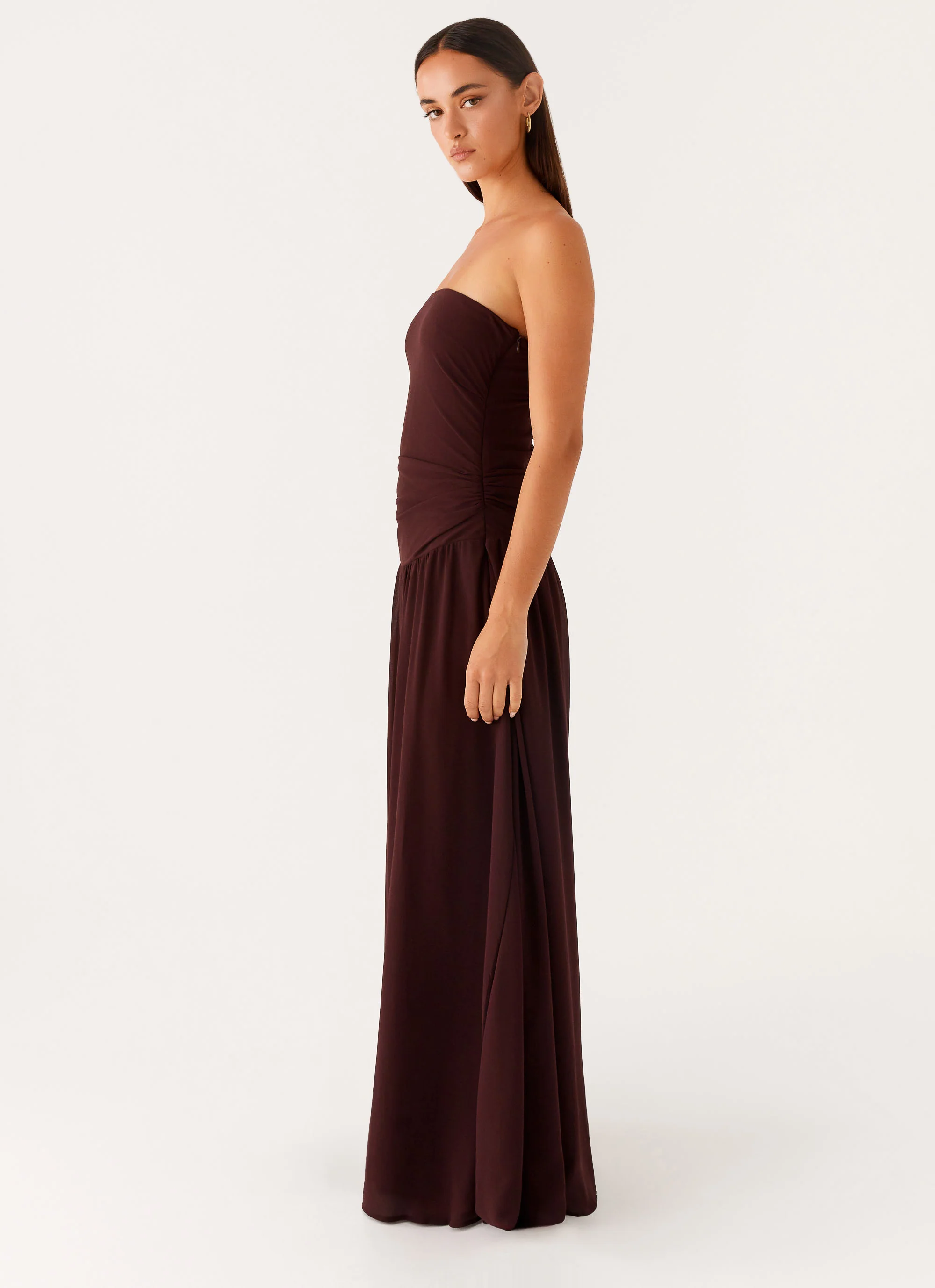 Covia Strapless Maxi Dress - Dark Chocolate - Image 3