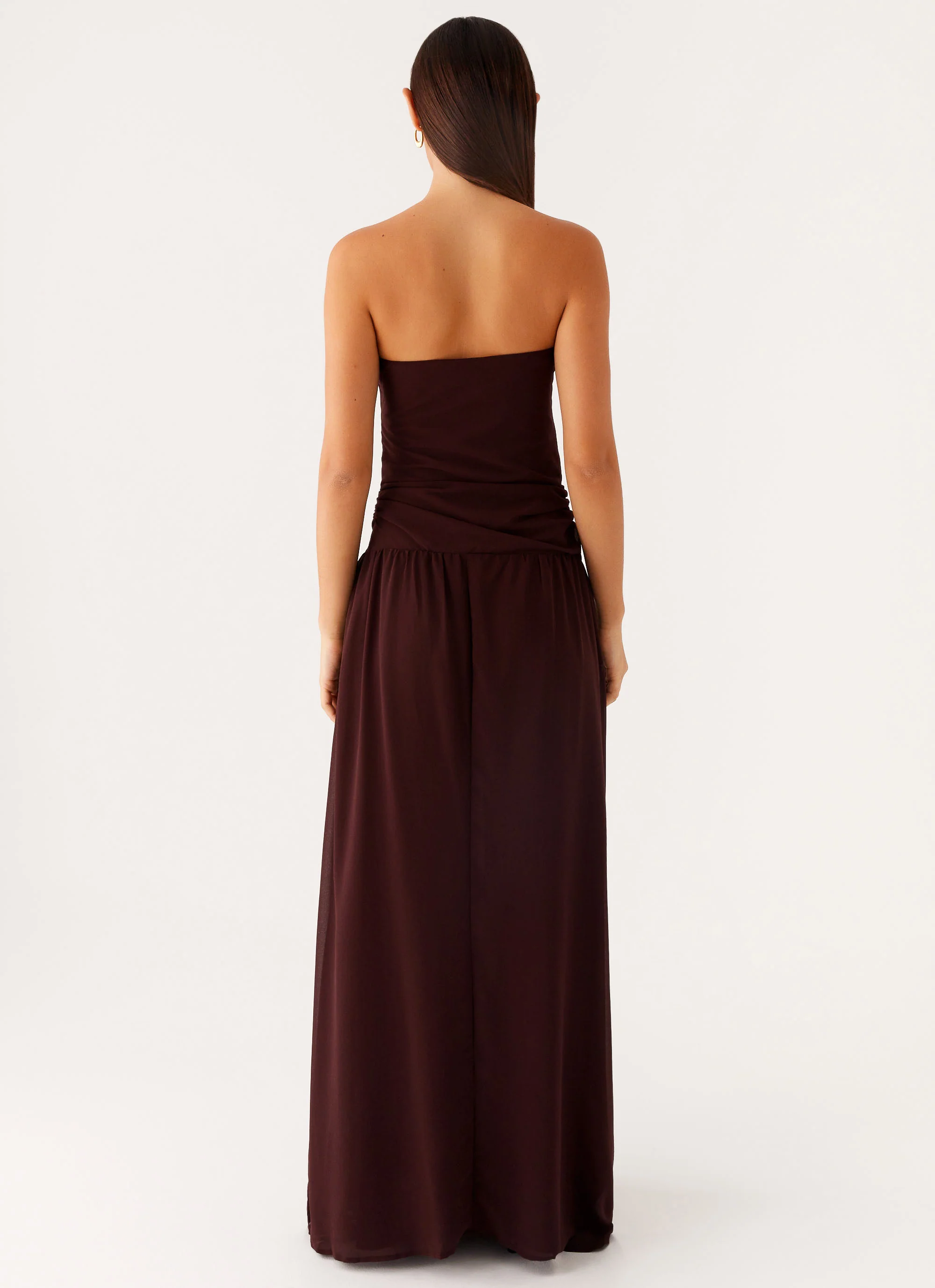 Covia Strapless Maxi Dress - Dark Chocolate - Image 4