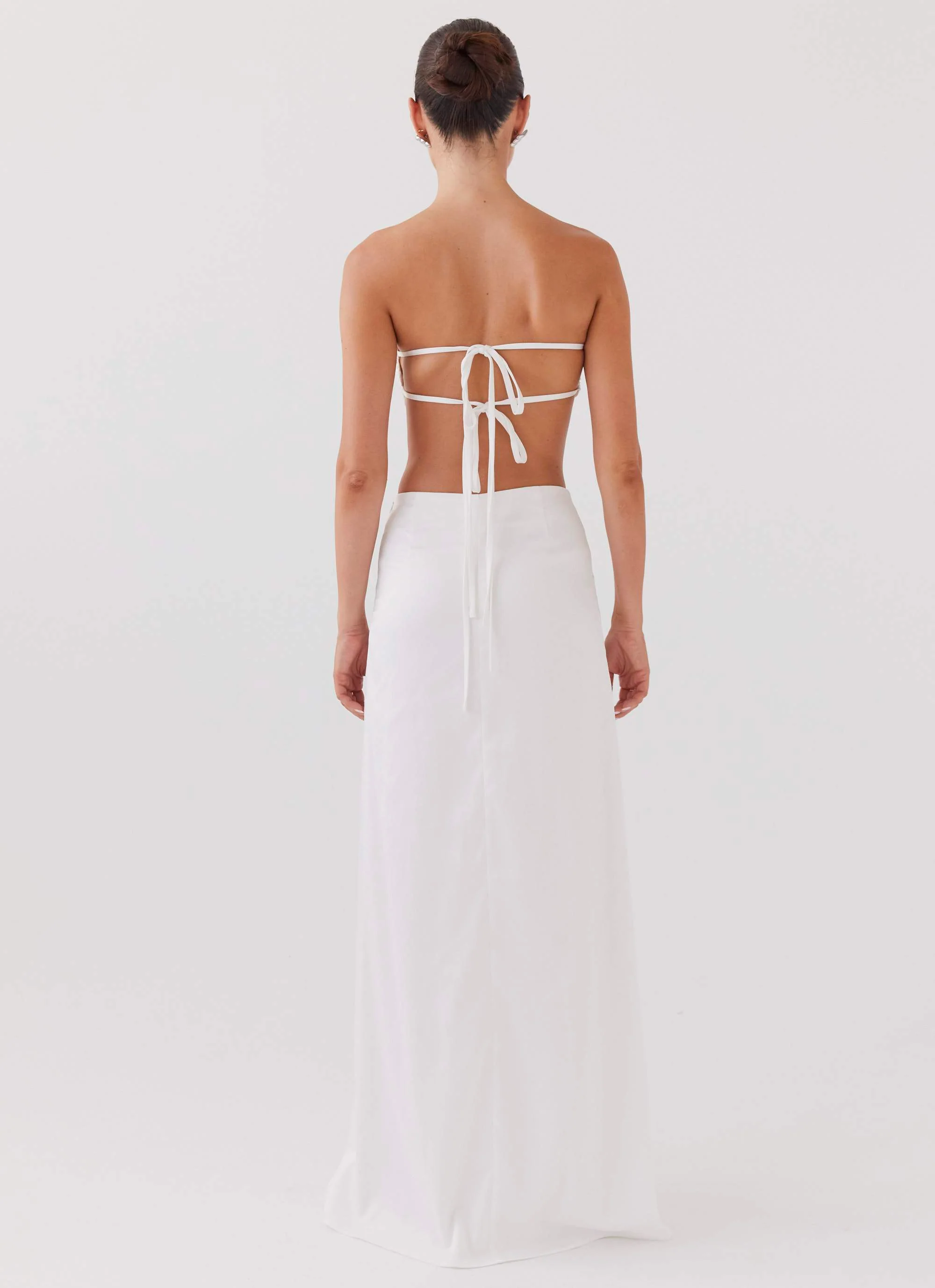 Crescent Light Twist Maxi Skirt - Ivory - Image 4