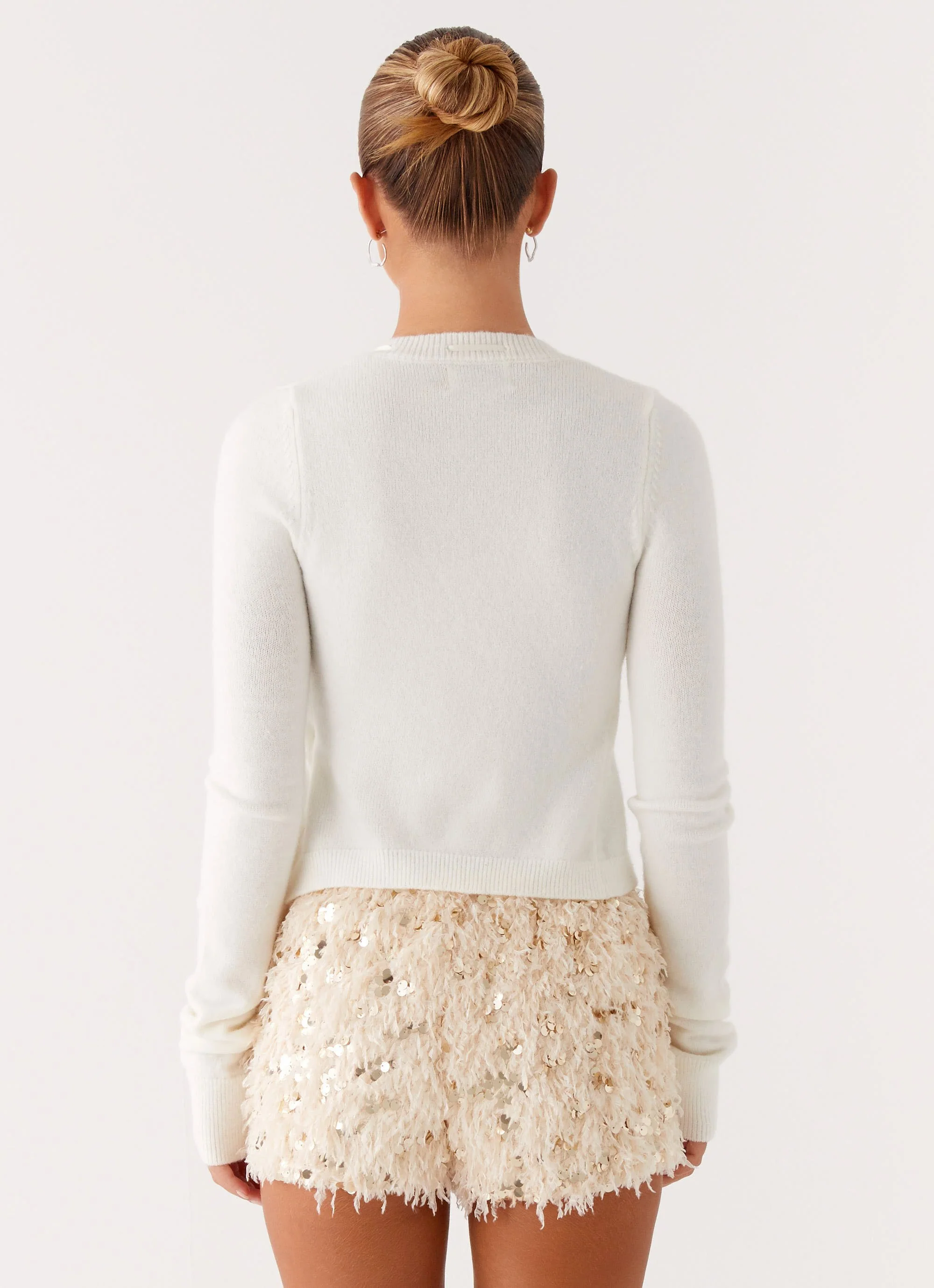 Crush Knit Top - White - Image 5