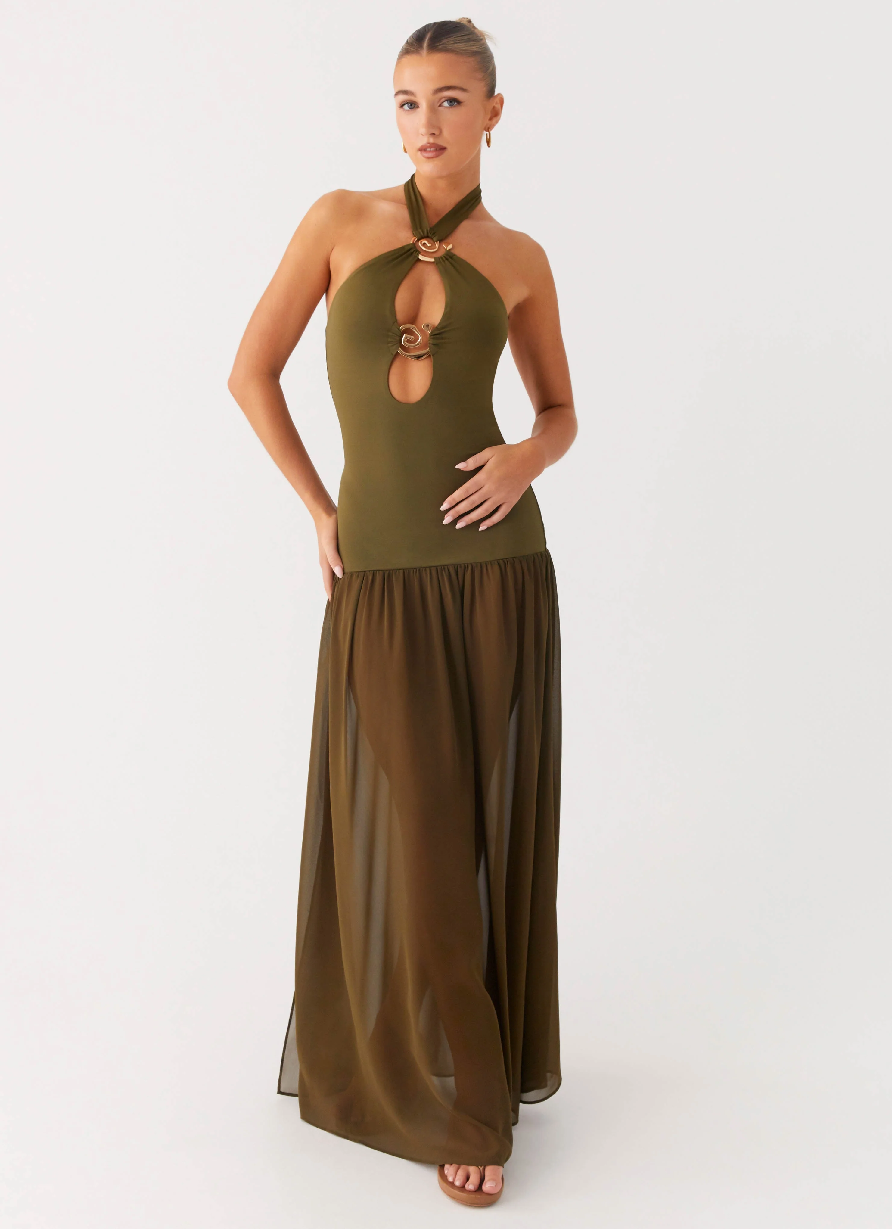 Cypress Kiss Maxi Dress - Khaki - Image 8