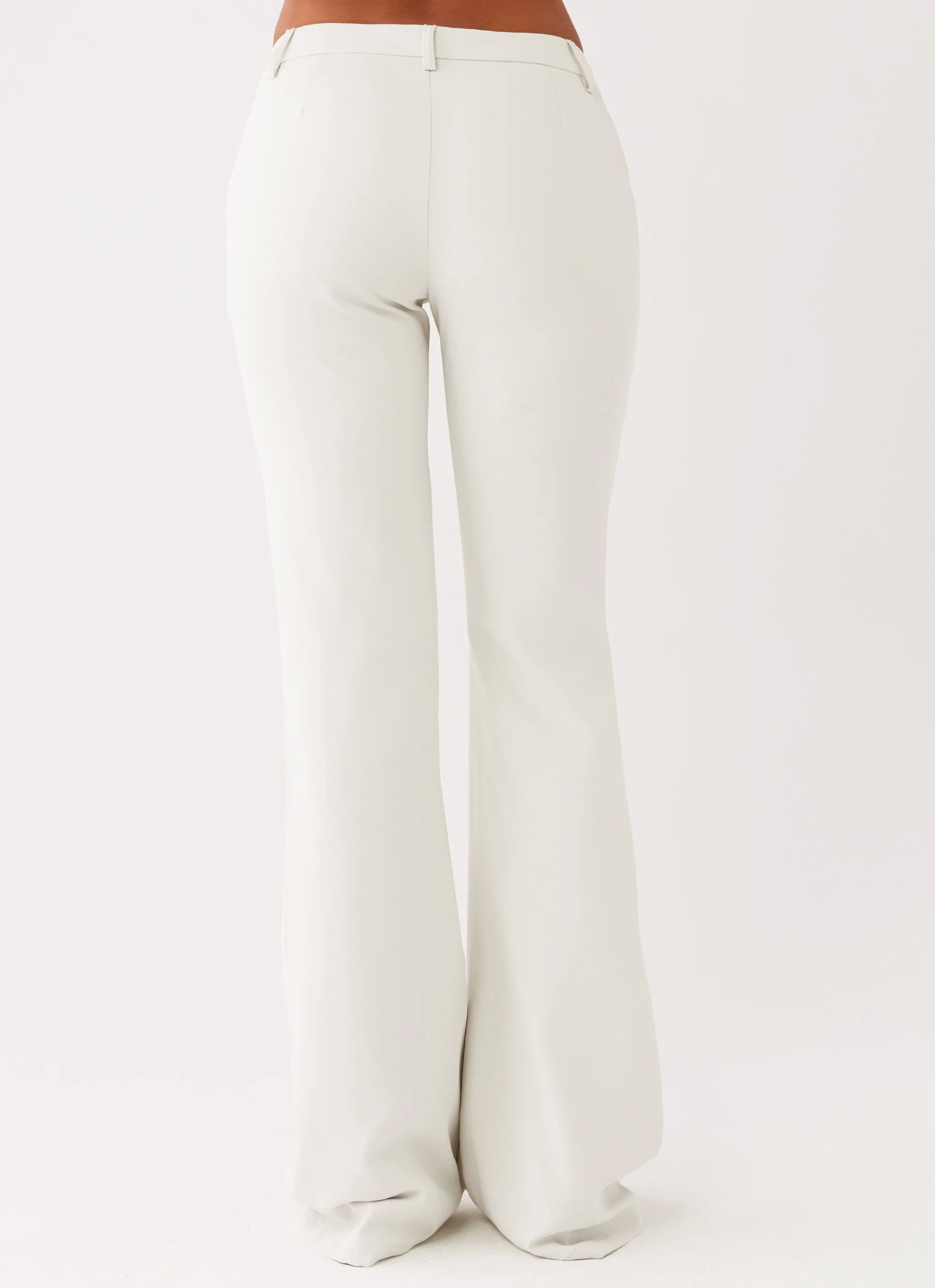 Cyra Low Rise Slim Fit Pants - Ivory - Image 4