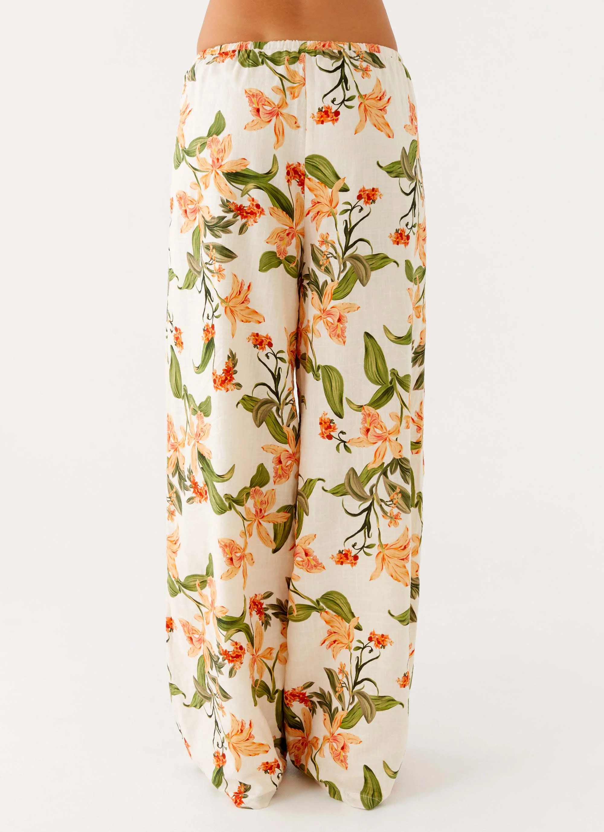 Dalida Linen Pants - Floral Print - Image 6