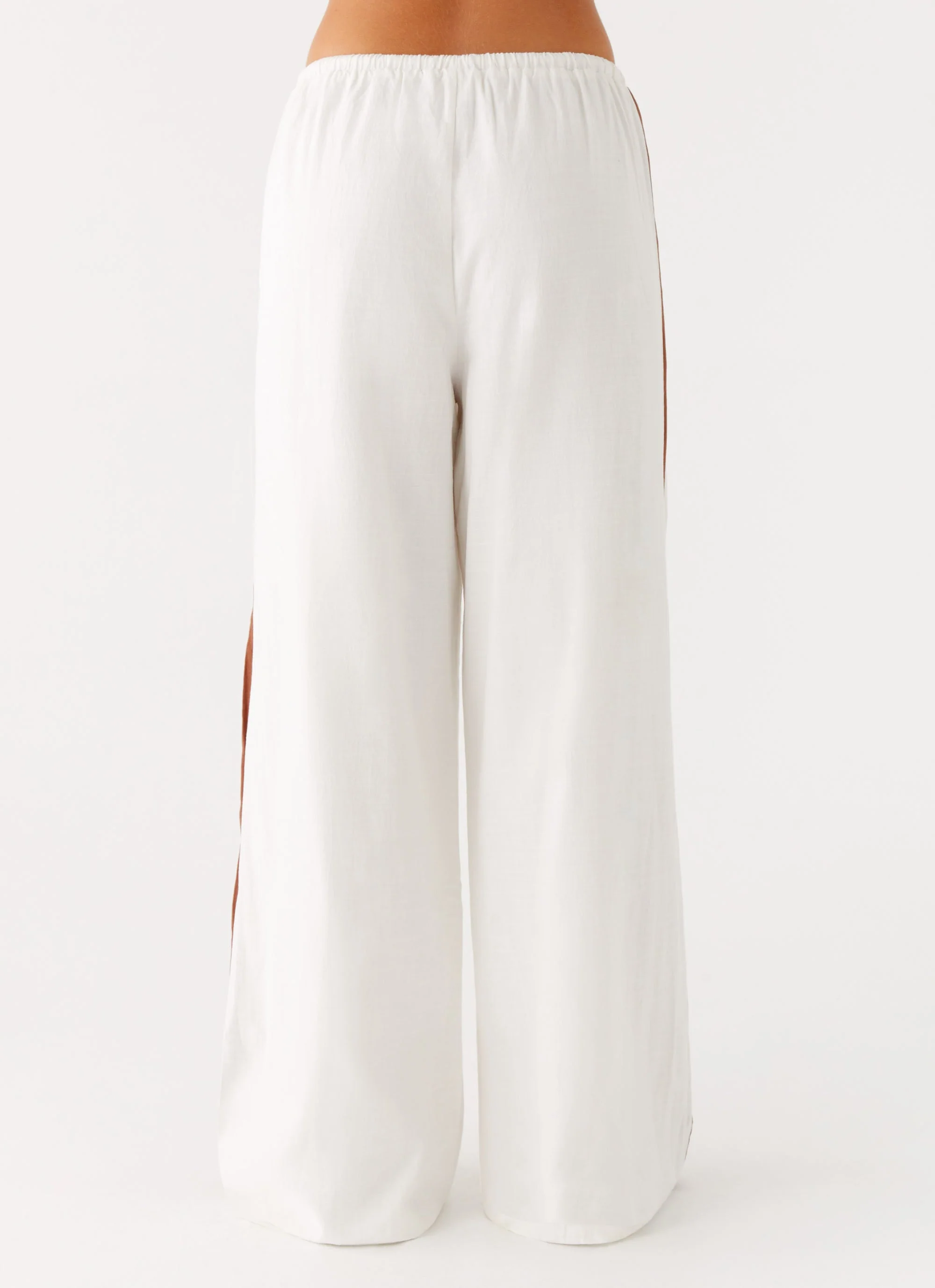 Dalida Linen Pants - Ivory - Image 3