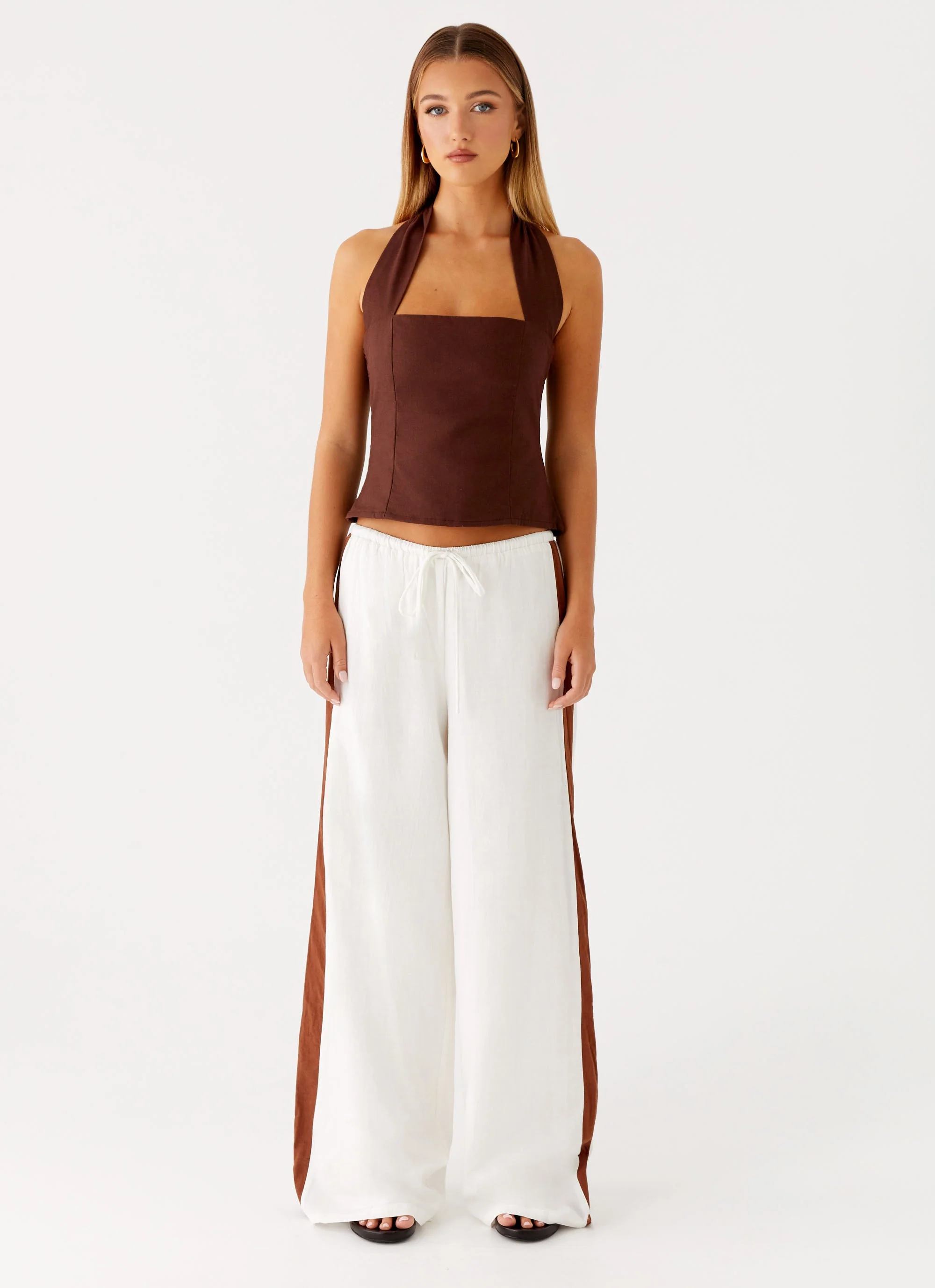 Dalida Linen Pants - Ivory - Image 6