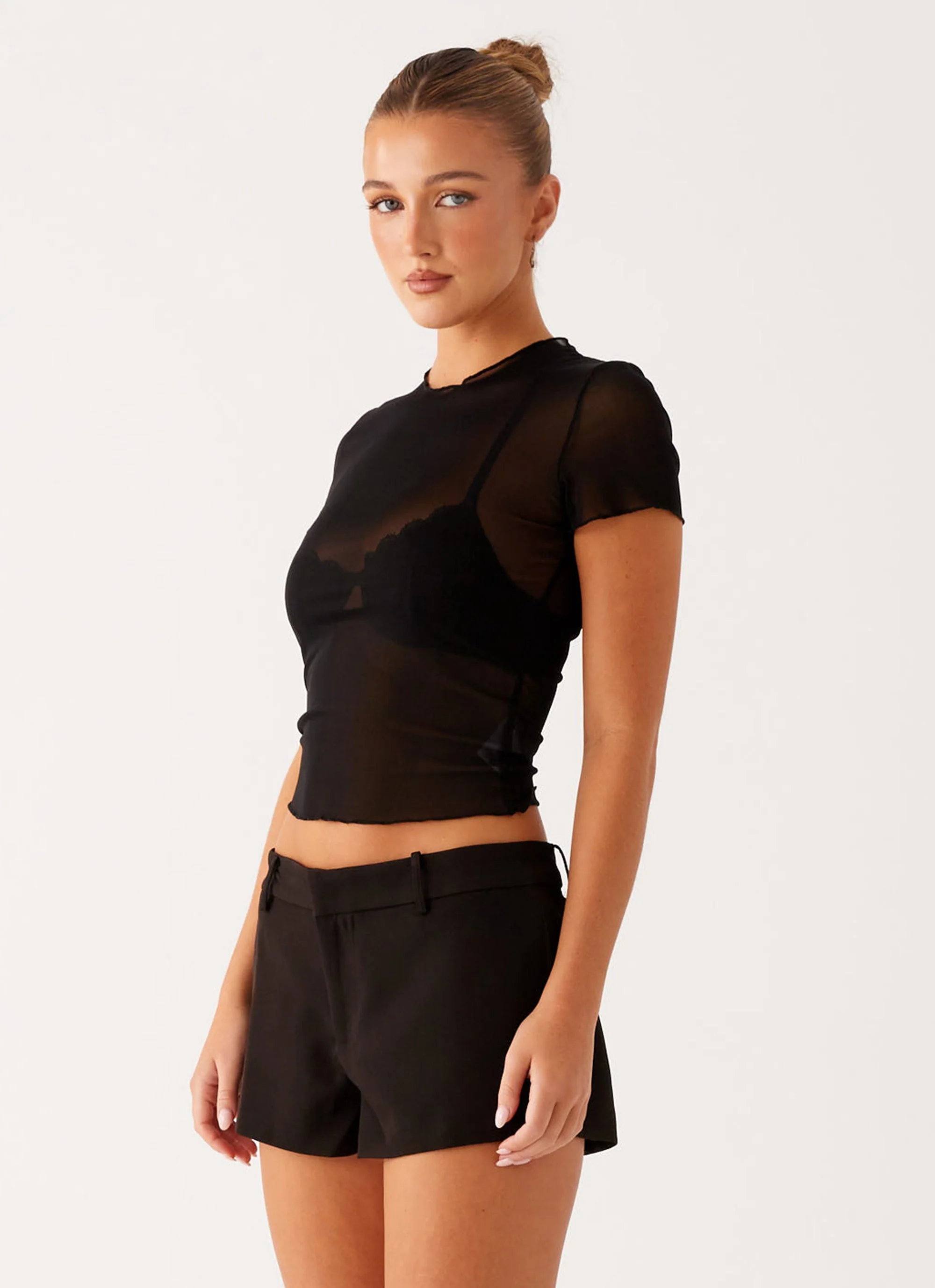 Dalton Mesh T-Shirt - Black - Image 5
