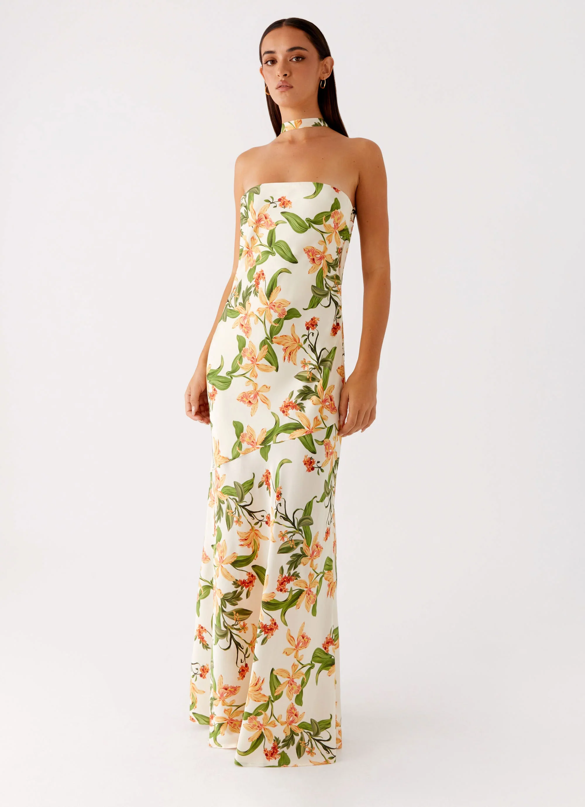 Damali Satin Maxi Dress - Floral Print - Image 6