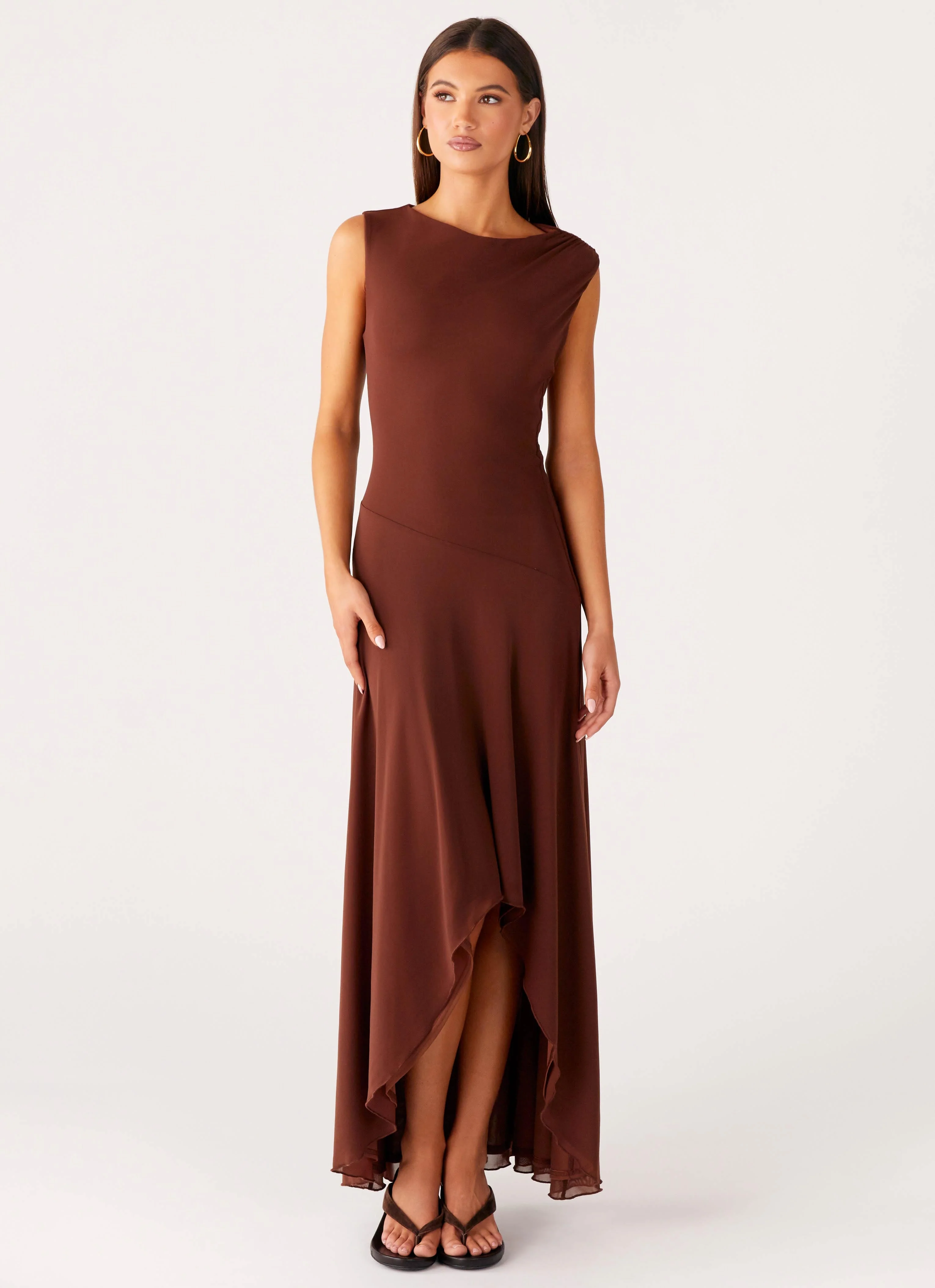 Danika Maxi Dress - Chocolate - Image 5
