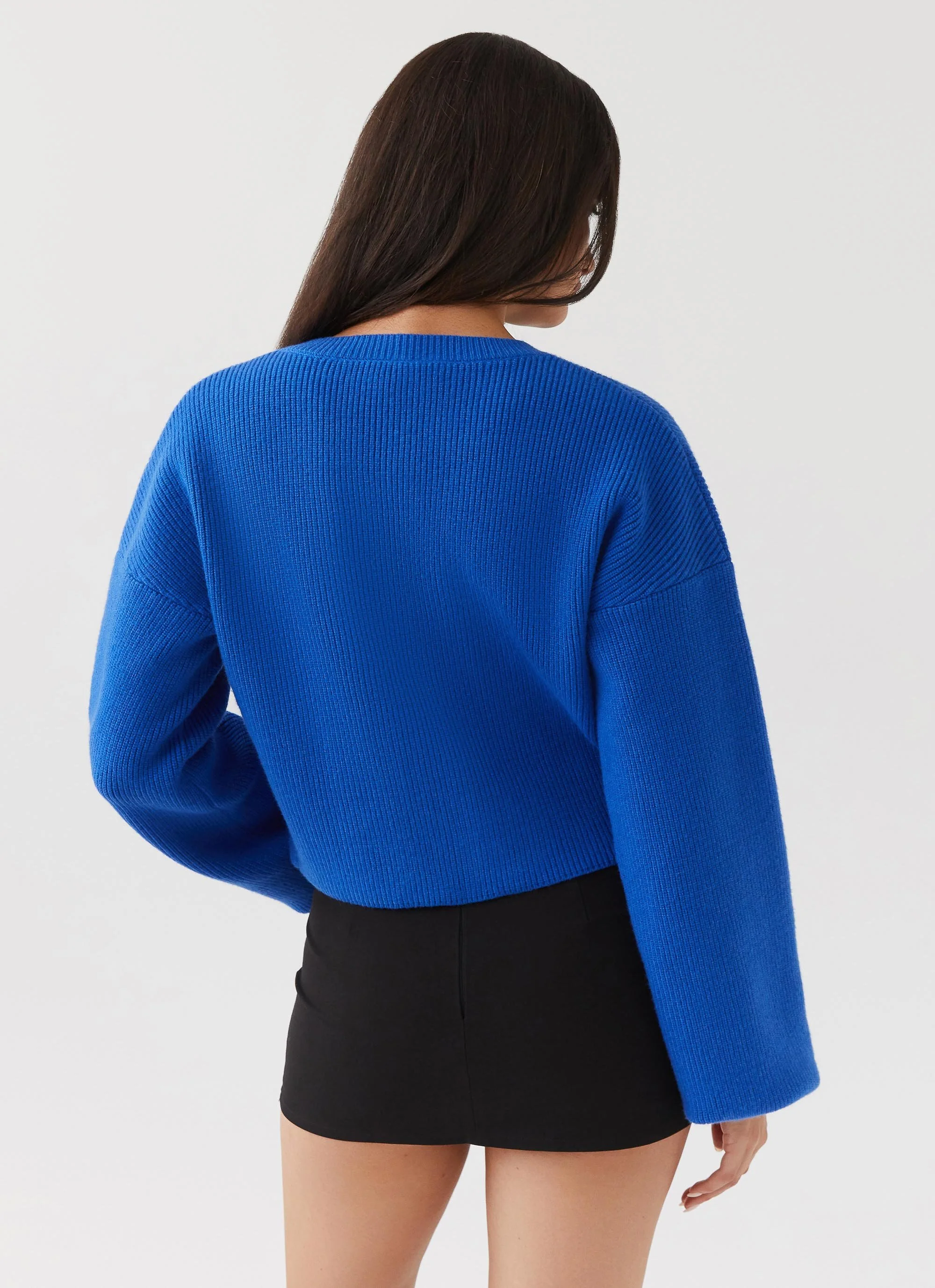 Daphne Knit Cardigan - Cobalt - Image 4