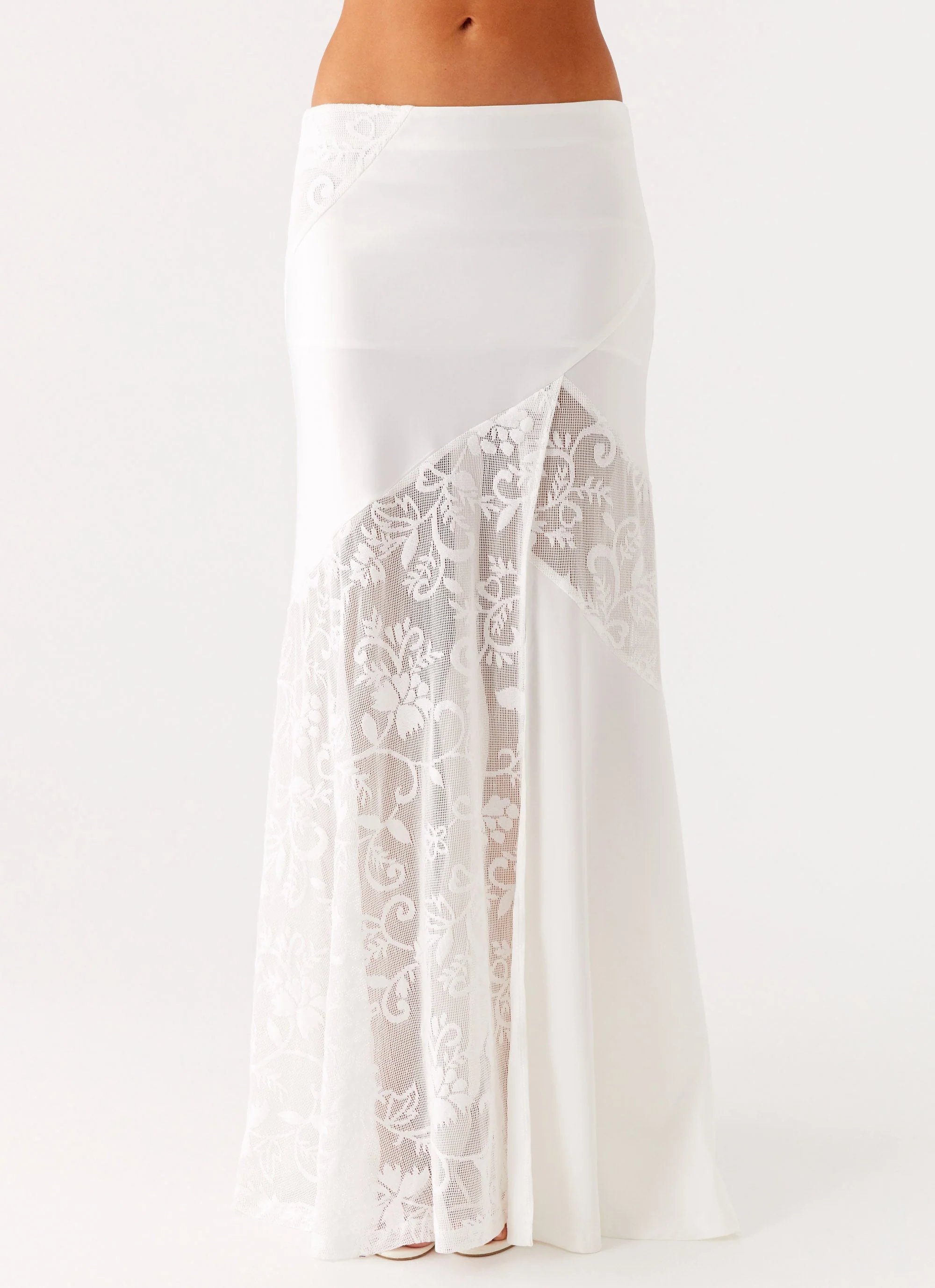 Dasie Lace Maxi Skirt - White - Image 2