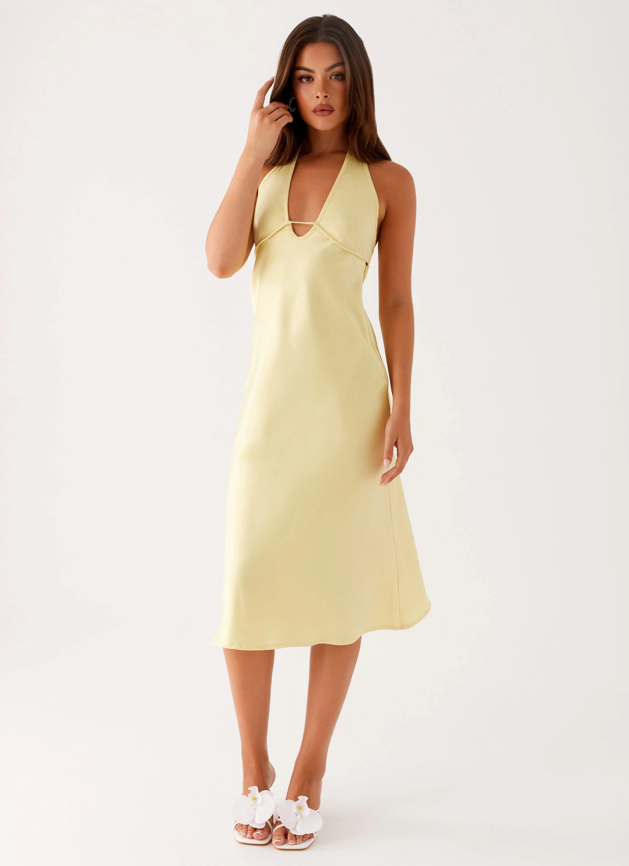 Davies Midi Dress - Yellow - Image 6
