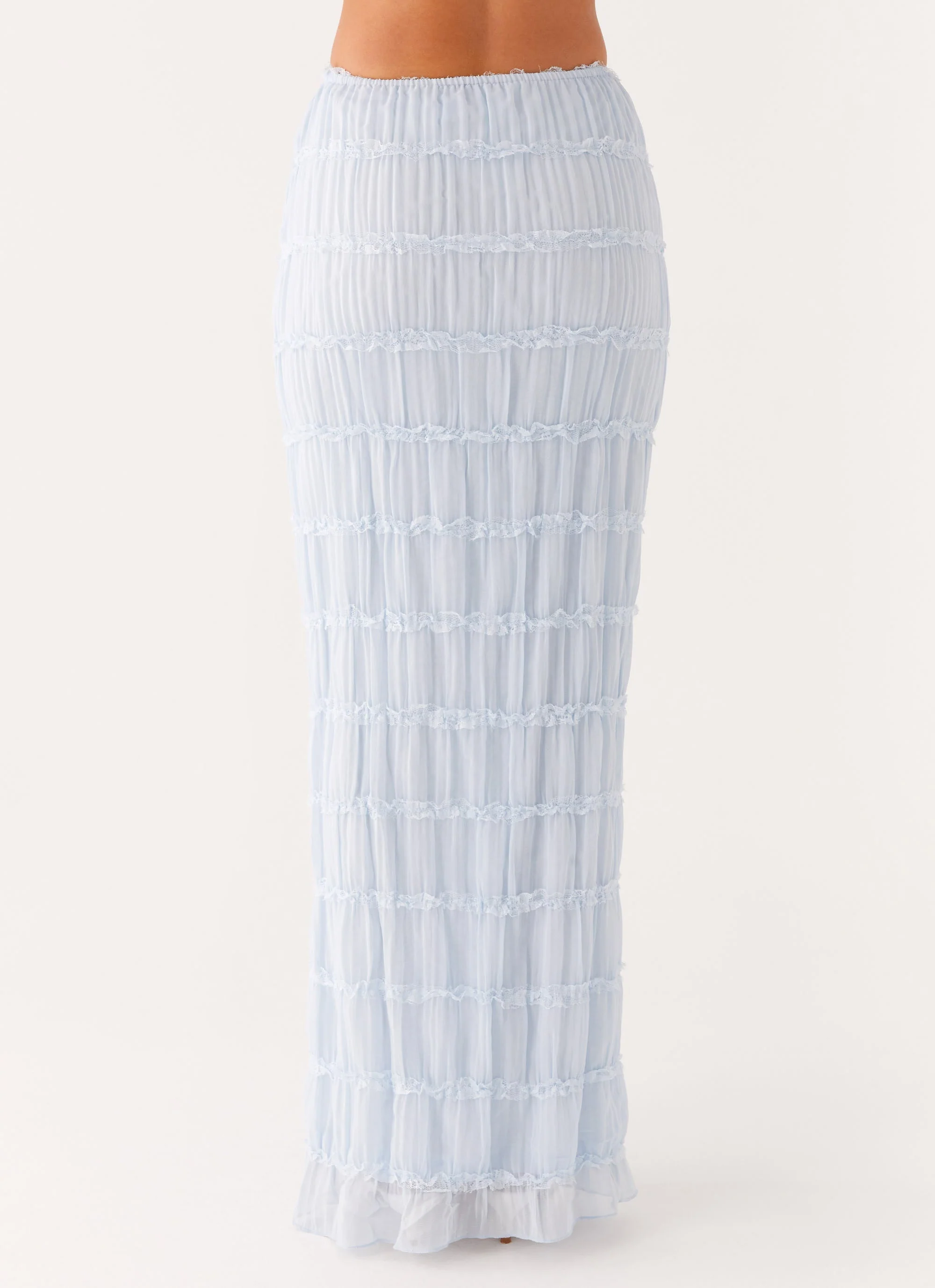 Daydreaming Low Rise Maxi Skirt - Blue - Image 4