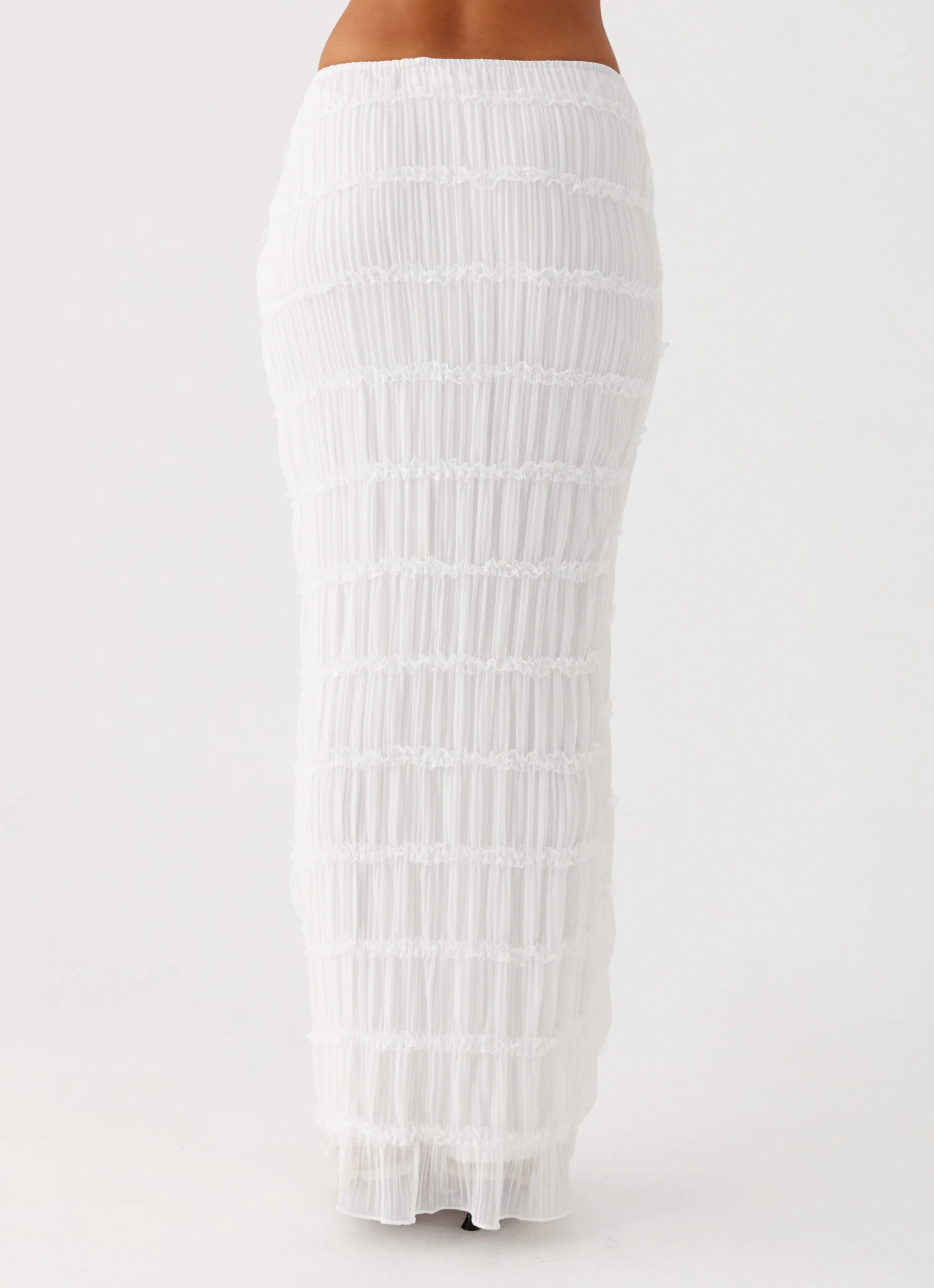 Daydreaming Low Rise Maxi Skirt - White - Image 5