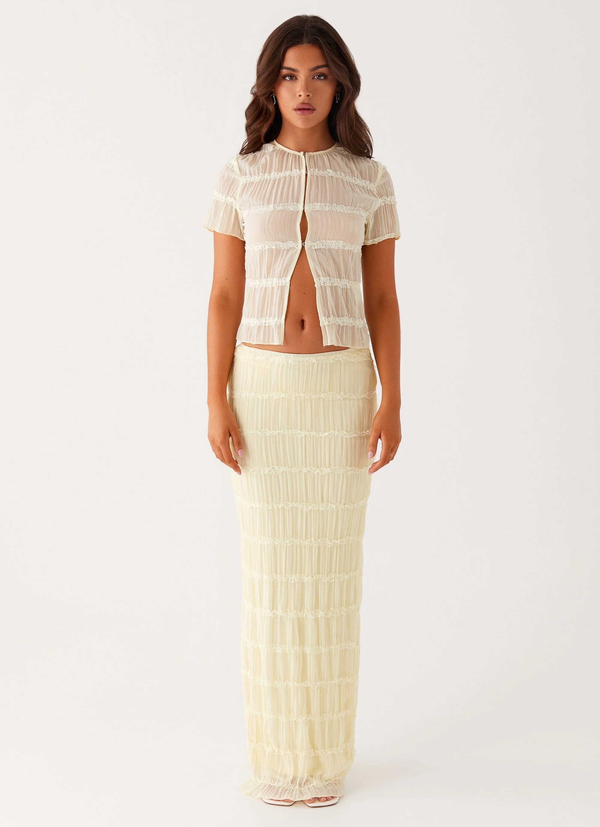 Daydreaming Low Rise Maxi Skirt - Yellow - Image 3