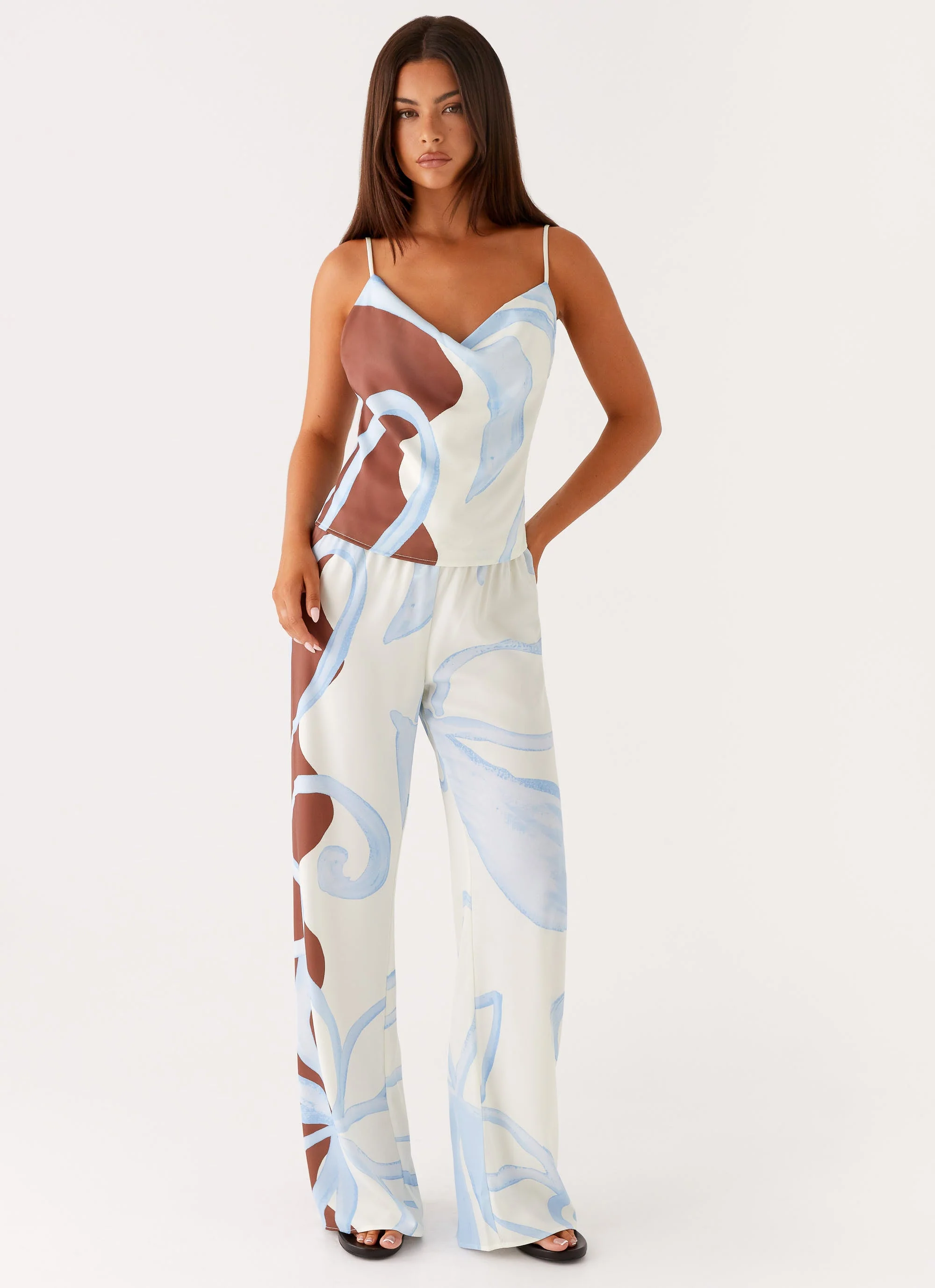 Deacon Low Rise Pants - Bloom Wave Print - Image 2