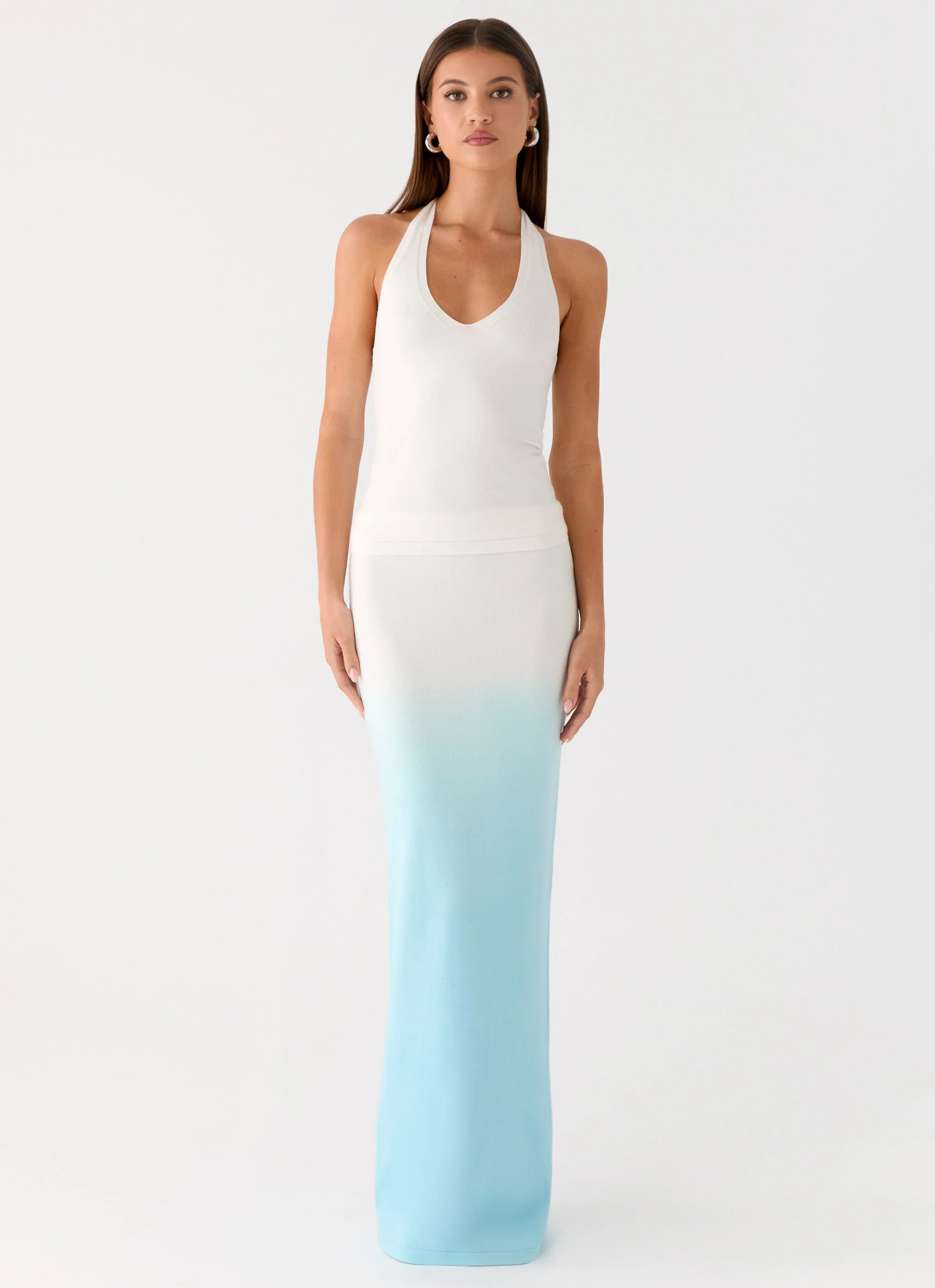 Deep Sea Kiss Maxi Skirt - Blue Ombre - Image 5