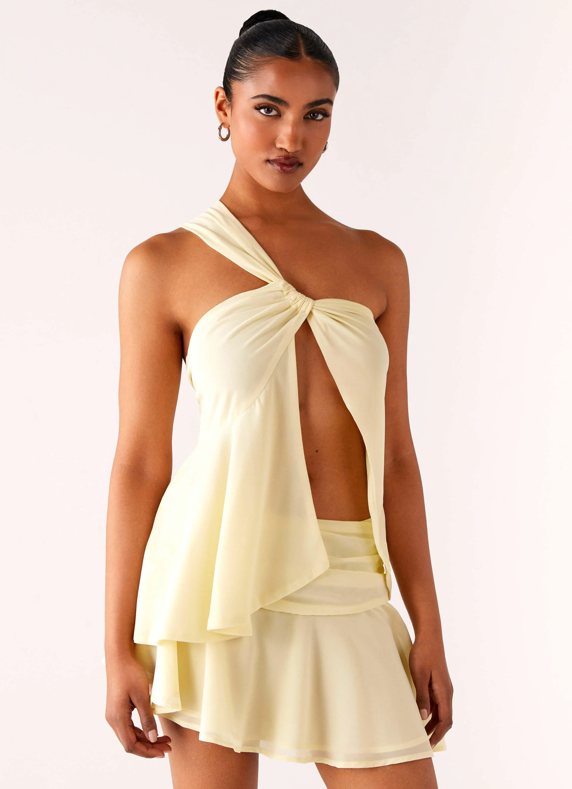 Delight Me Asymmetrical Top - Yellow - Image 5