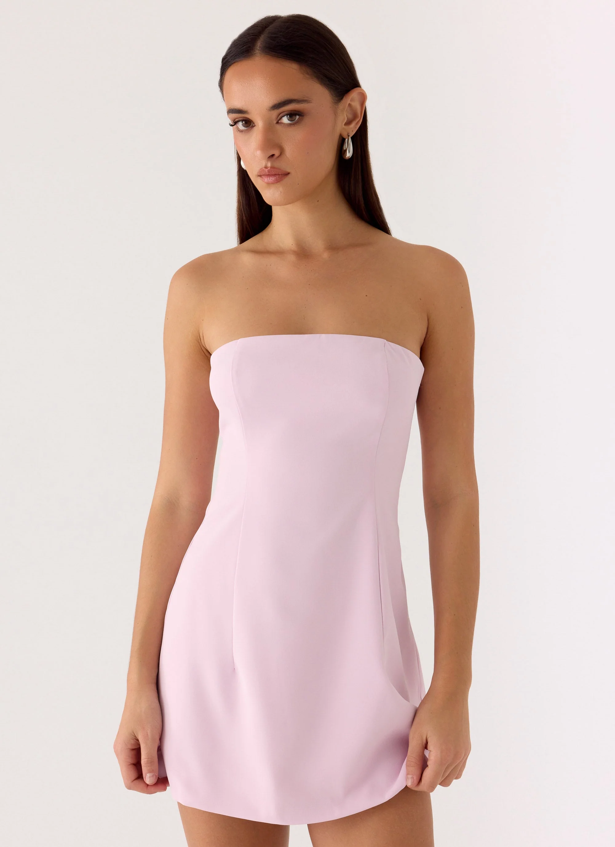 Della Strapless Mini Dress - Pink - Image 6