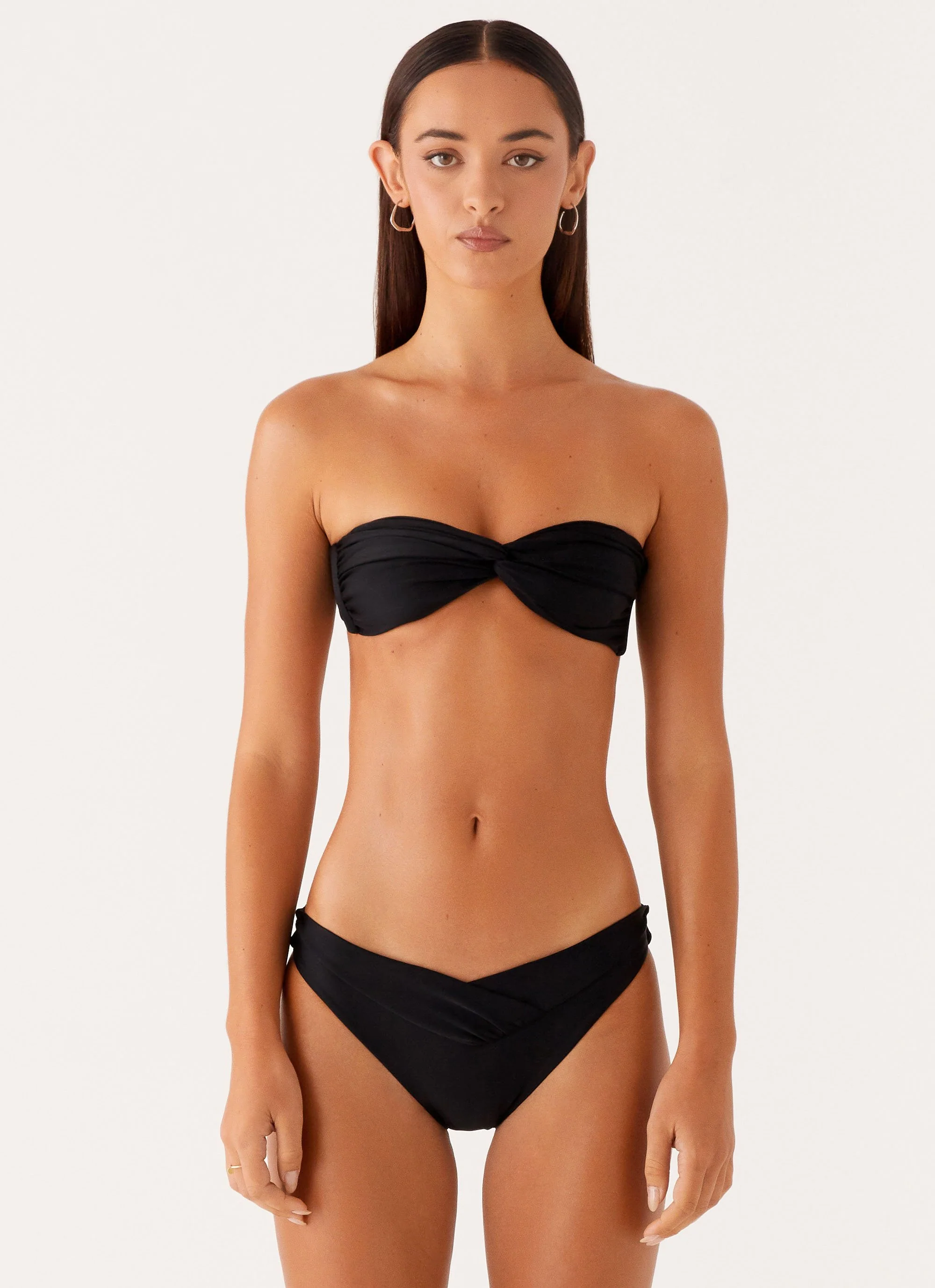 Delta Bandeau Bikini Top - Black - Image 3