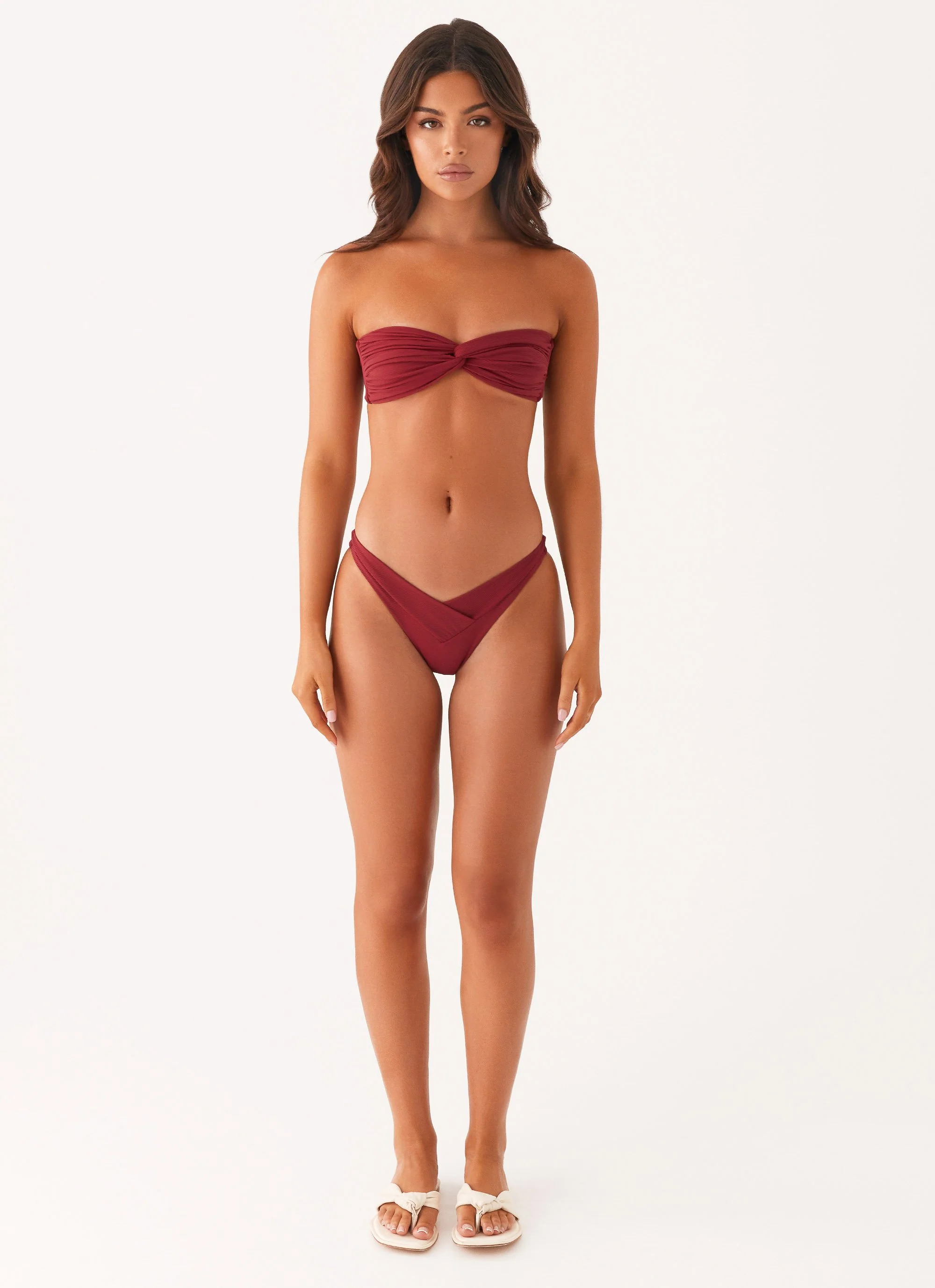 Delta Bandeau Bikini Top - Mulberry - Image 2