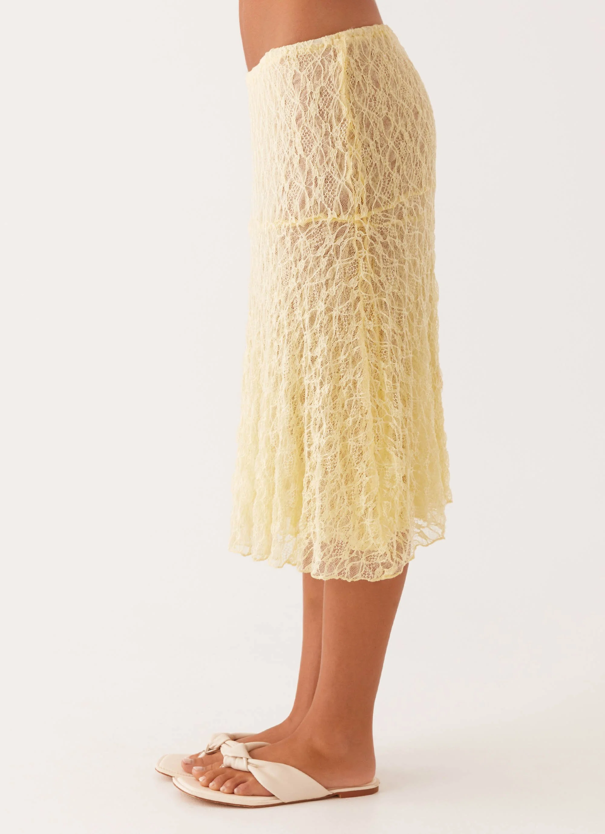 Destiny Midi Skirt - Yellow - Image 4