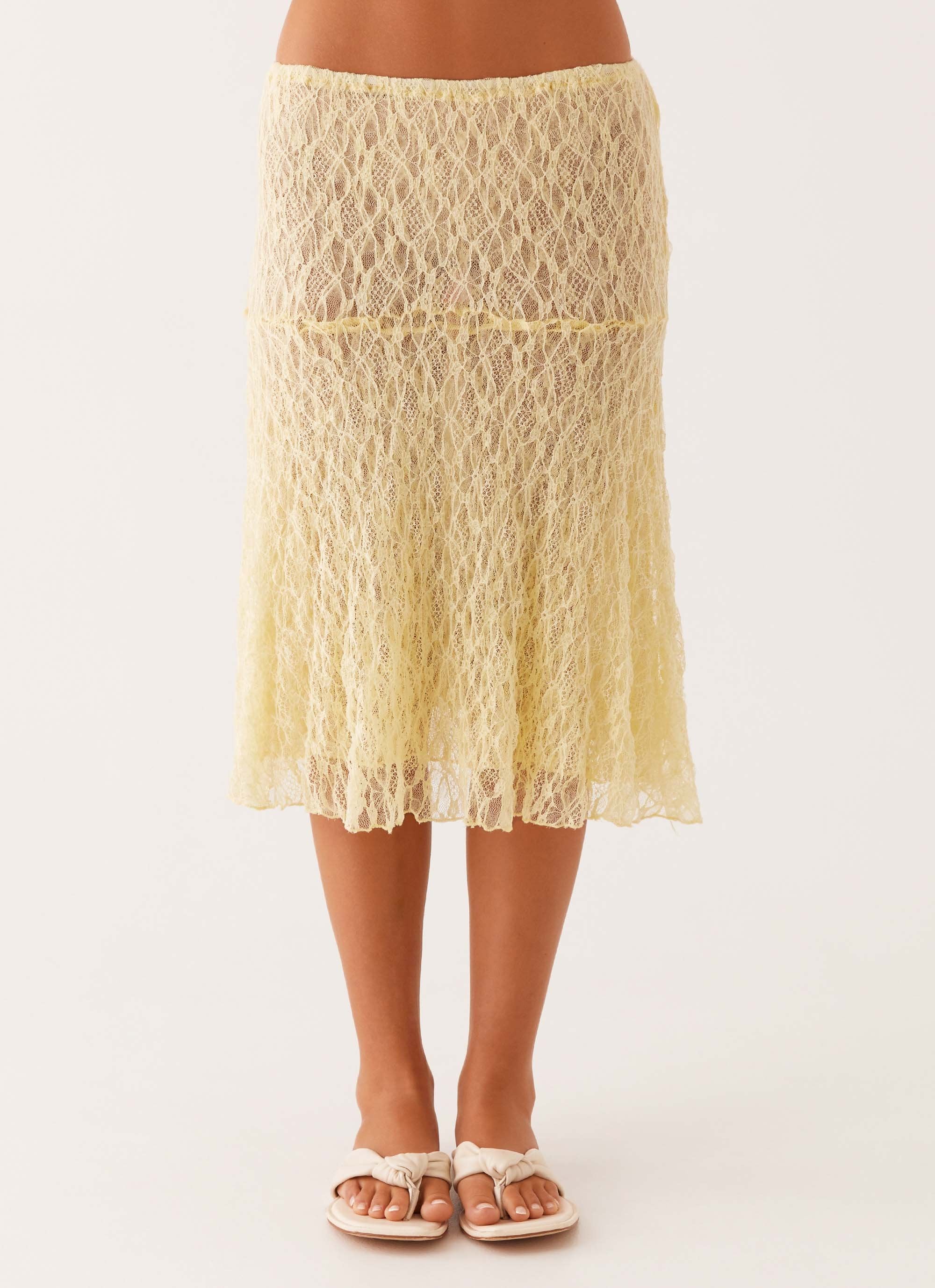 Destiny Midi Skirt - Yellow - Image 6