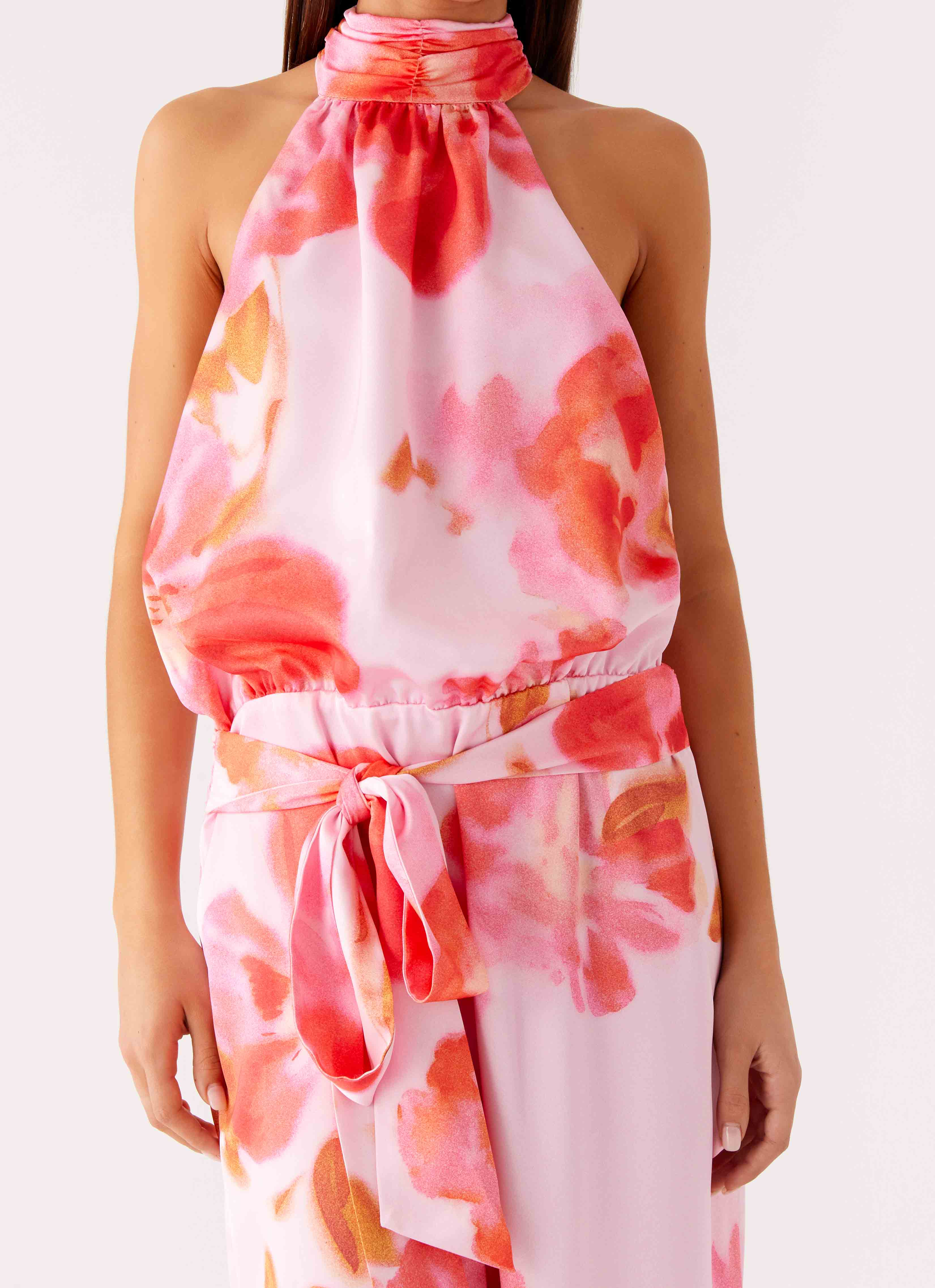 Diablo Backless Maxi Dress - Blushing Blossom - Image 6