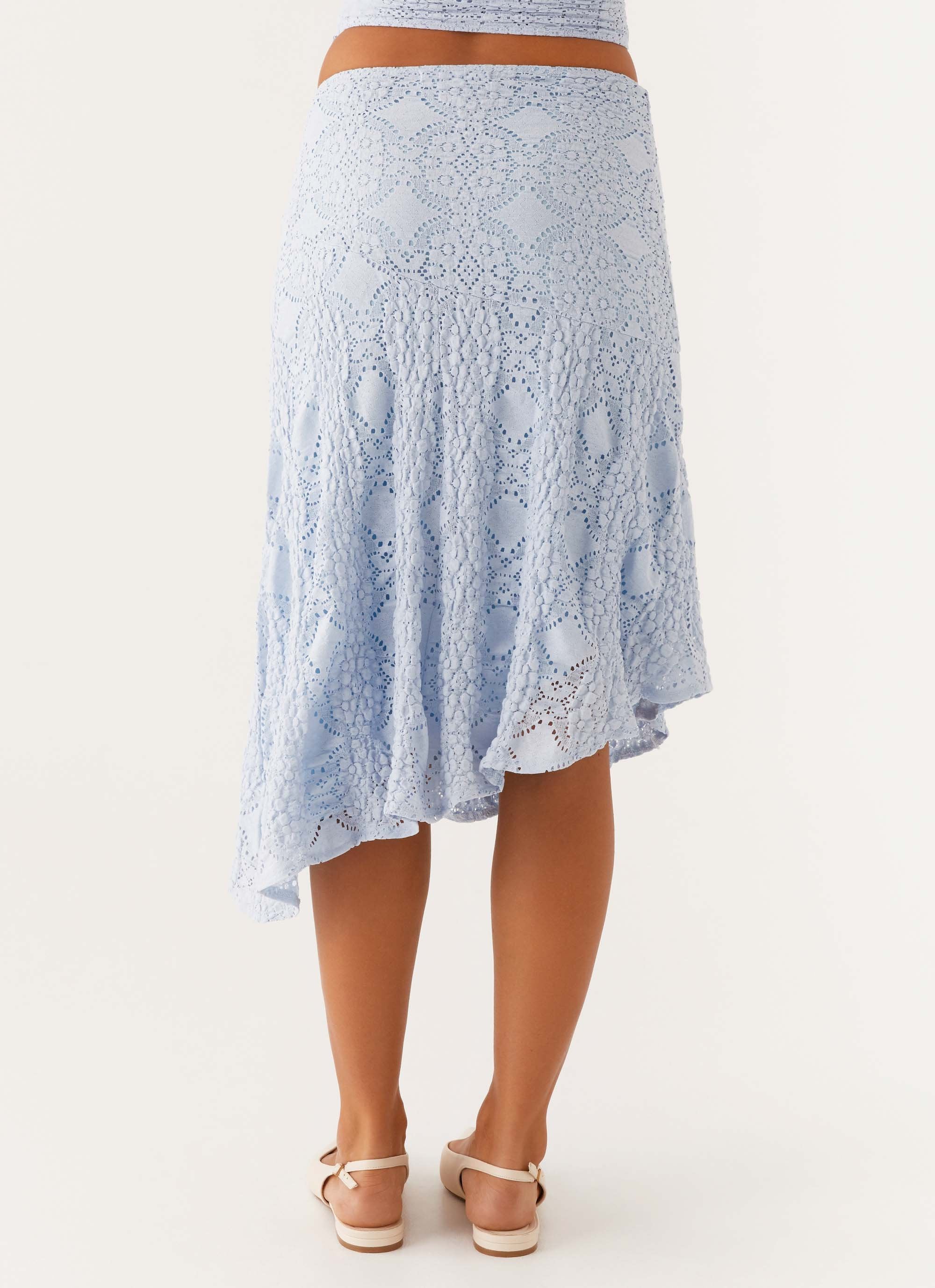 Diamond Sky Midi Skirt - Blue - Image 5