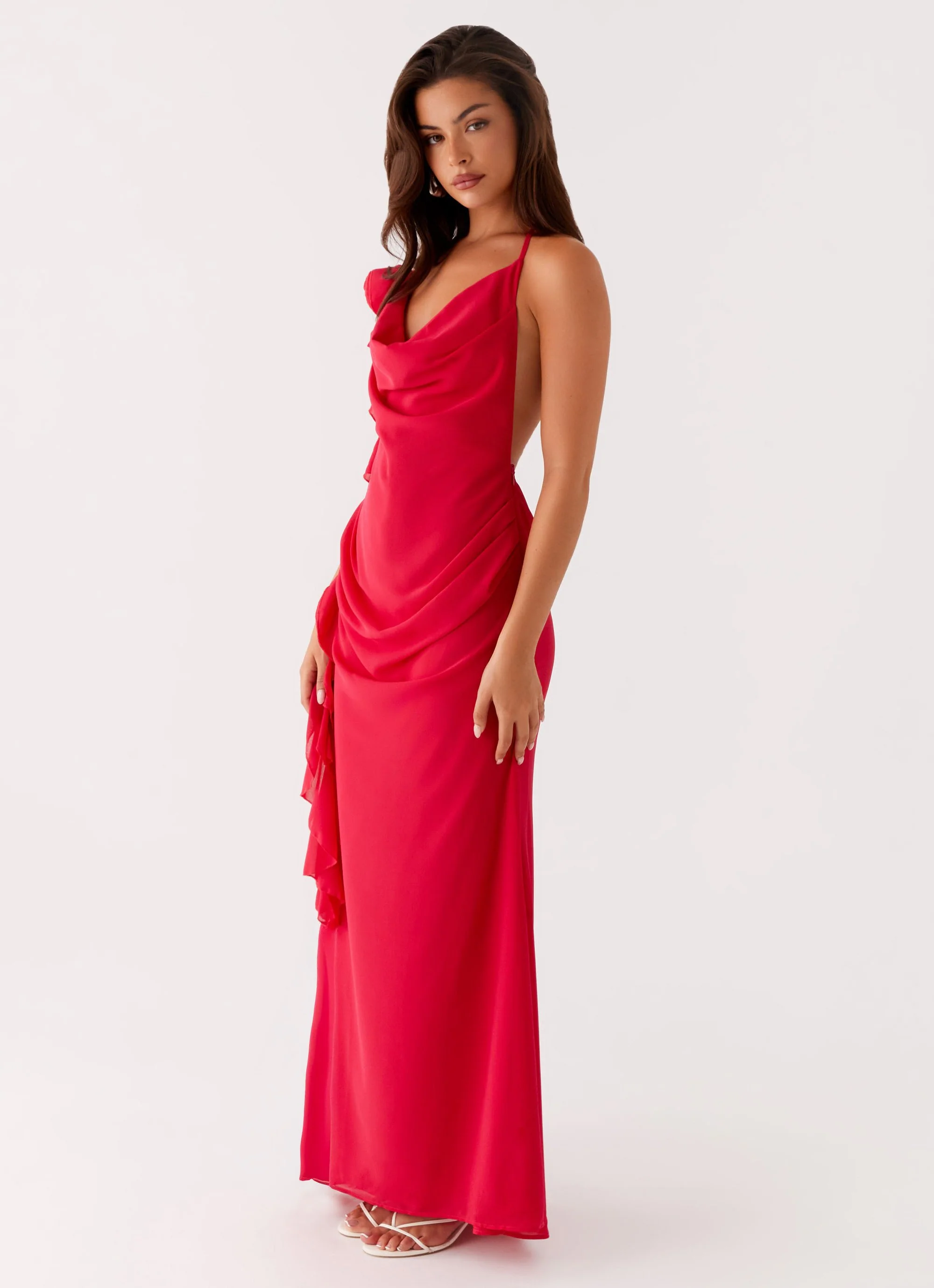 Diedre Rose Strappy Maxi Dress - Raspberry - Image 2