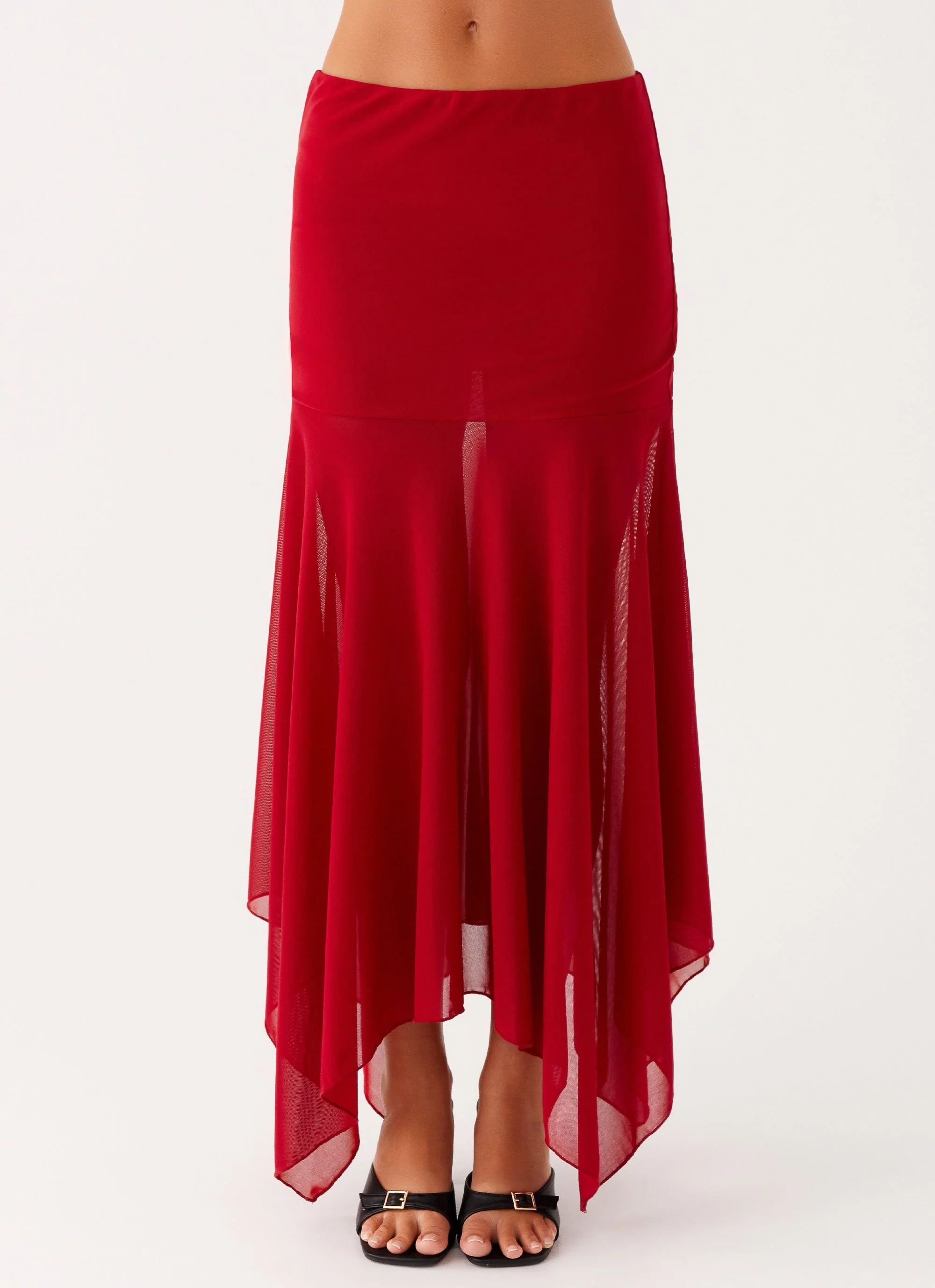 Dionne Maxi Skirt - Red - Image 9
