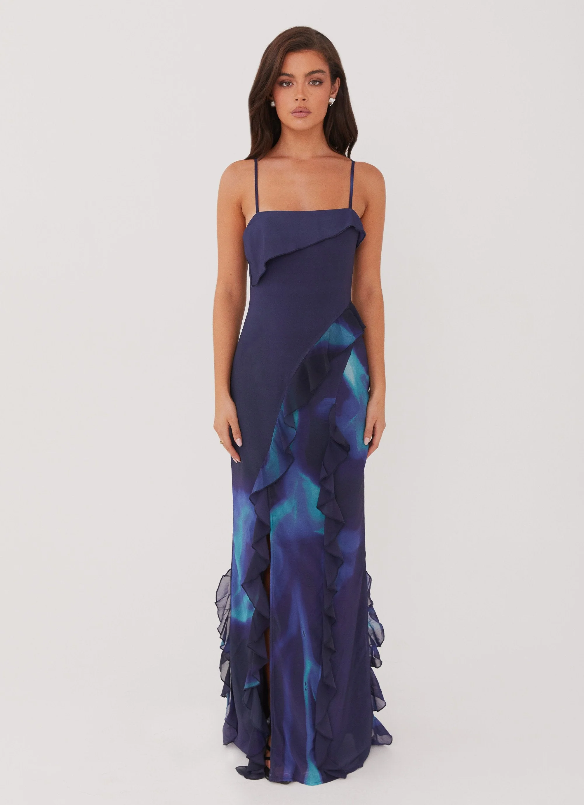Do No Wrong Ruffle Maxi Dress - Cyber Rose - Image 2