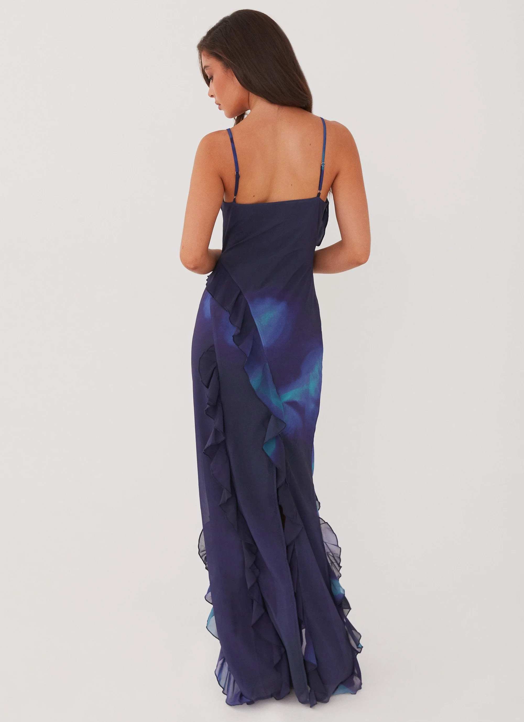 Do No Wrong Ruffle Maxi Dress - Cyber Rose - Image 4