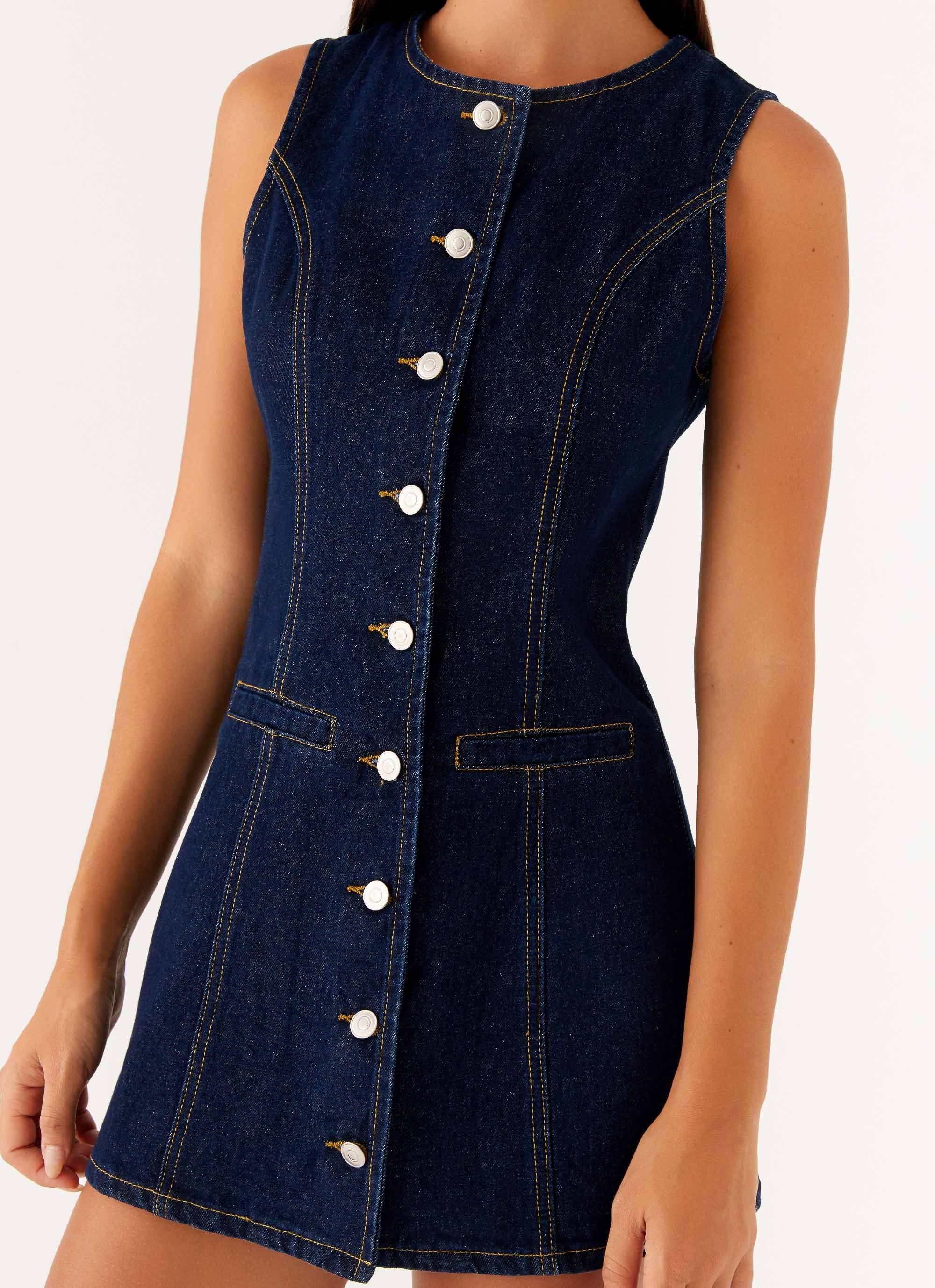 Dolton Mini Dress - Indigo - Image 5