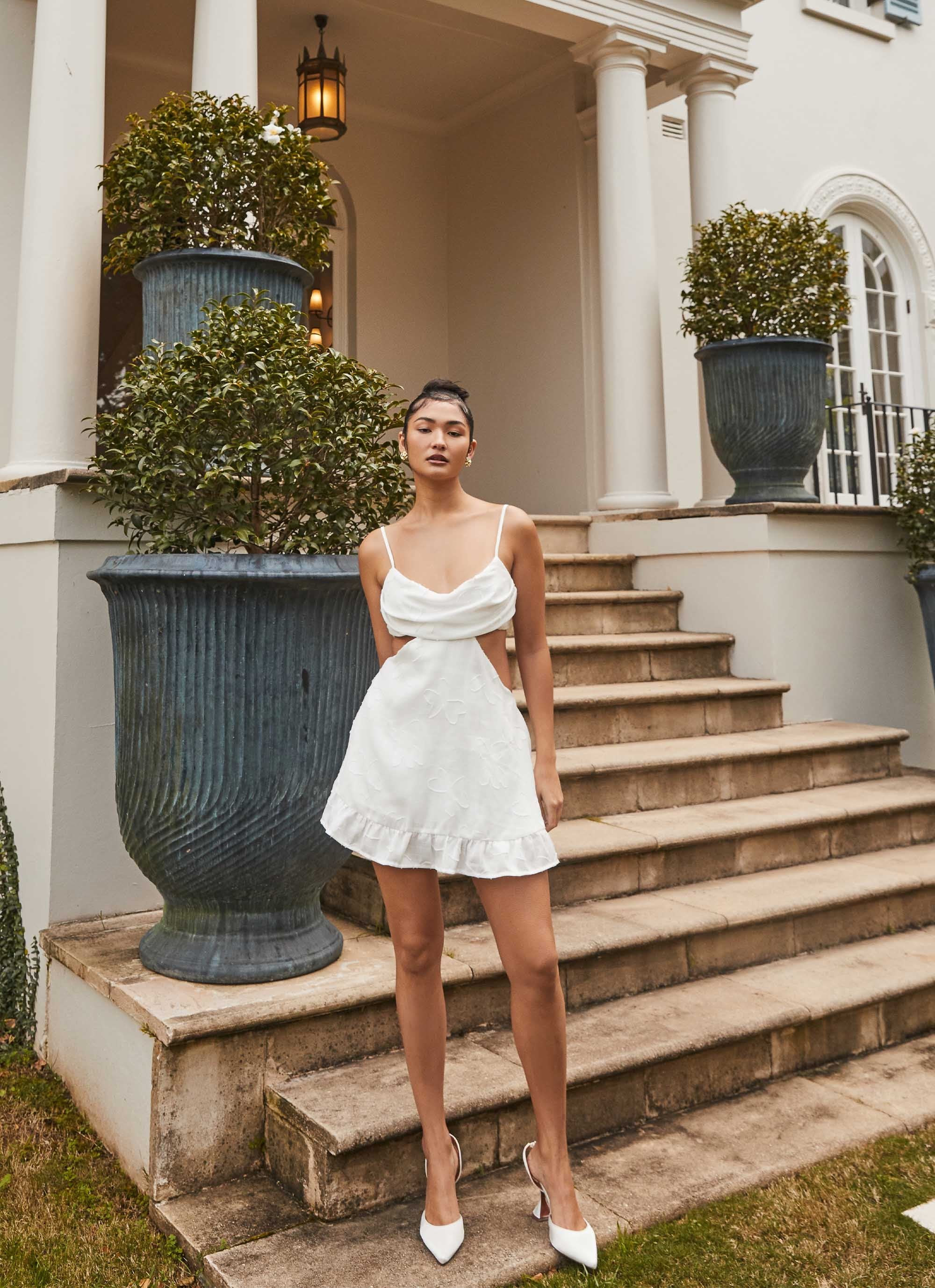 Dorothea Mini Dress - White - Image 2