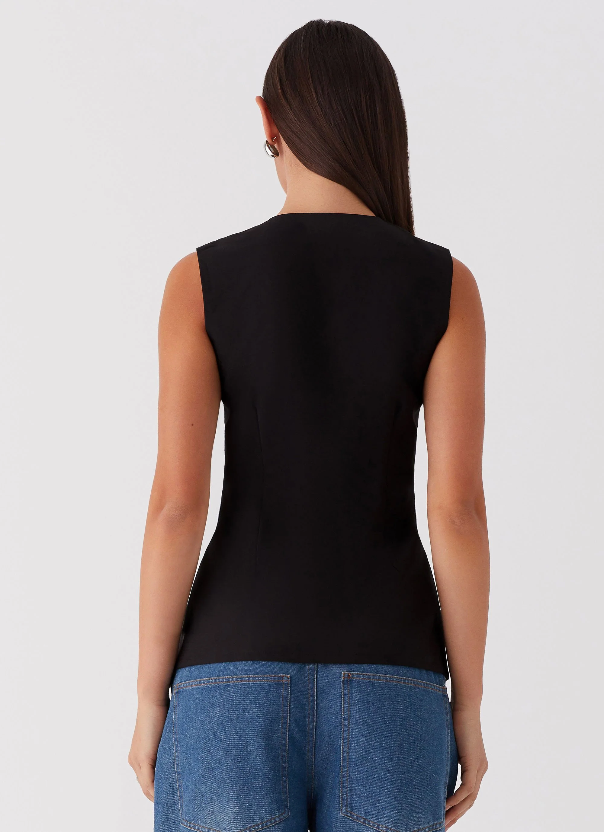 Dottie Tie Top - Black - Image 5