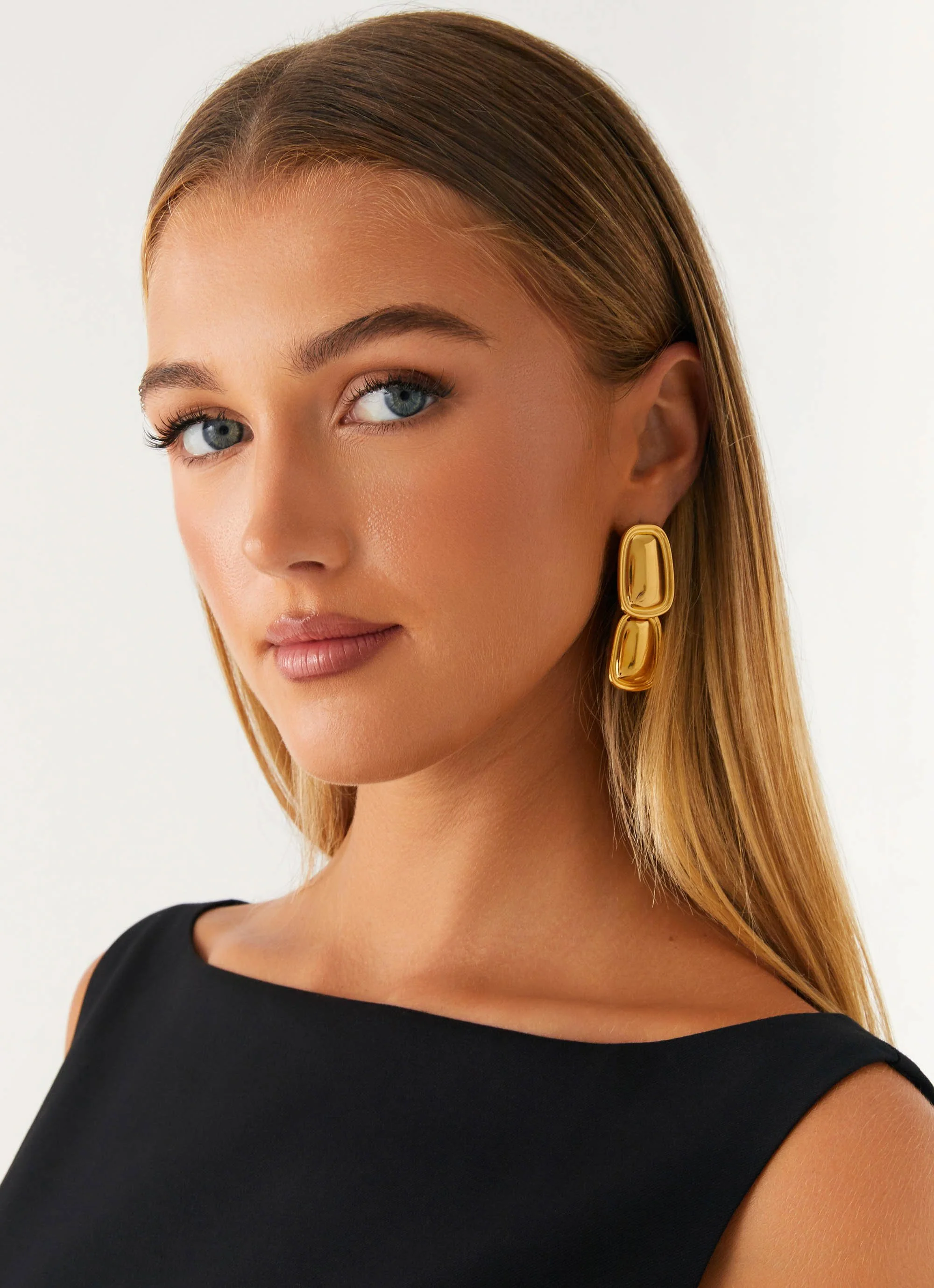 Doubled Up Earrings - Gold - Image 2