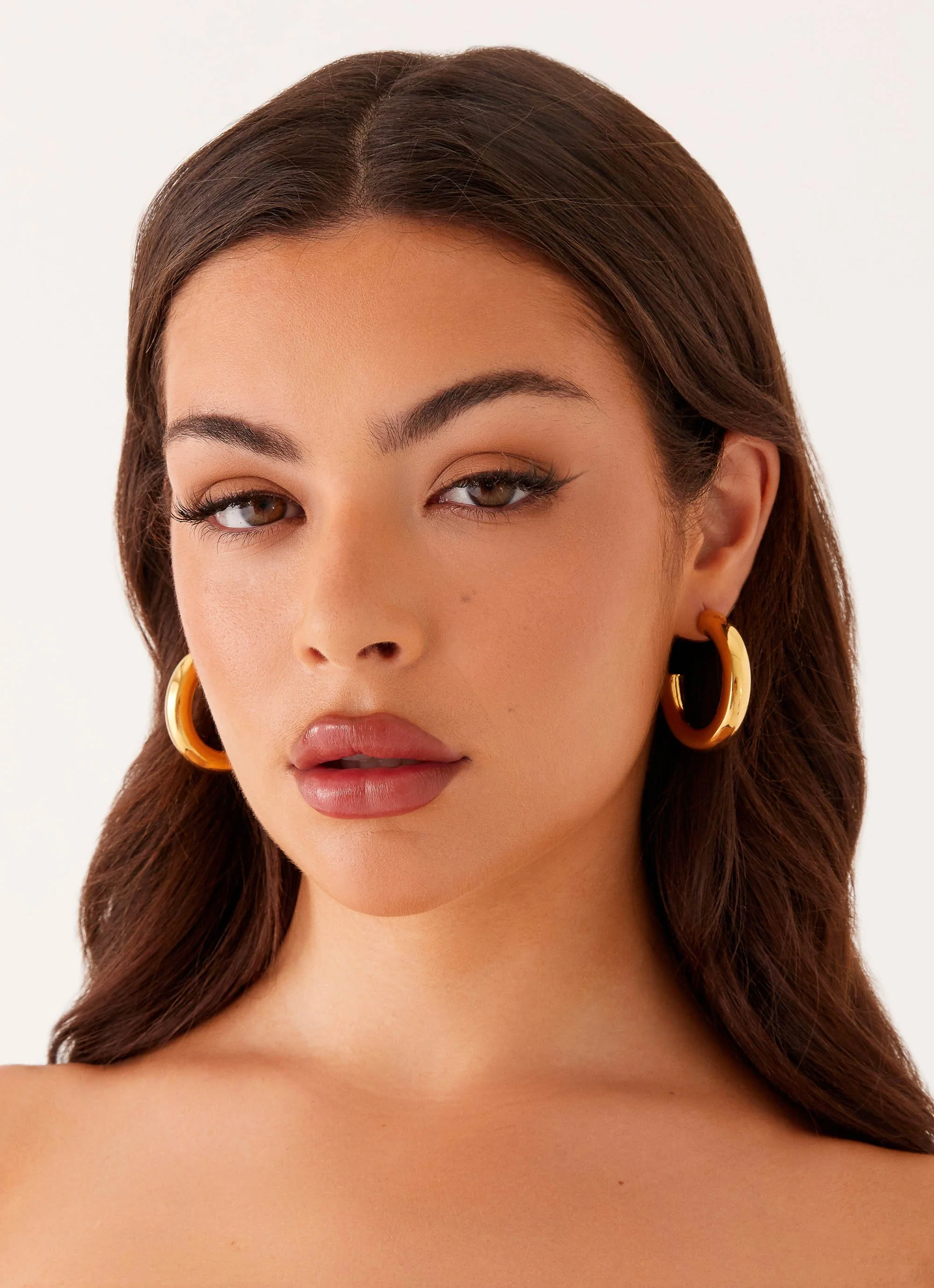Duke Hoop Earrings - Gold - Image 2