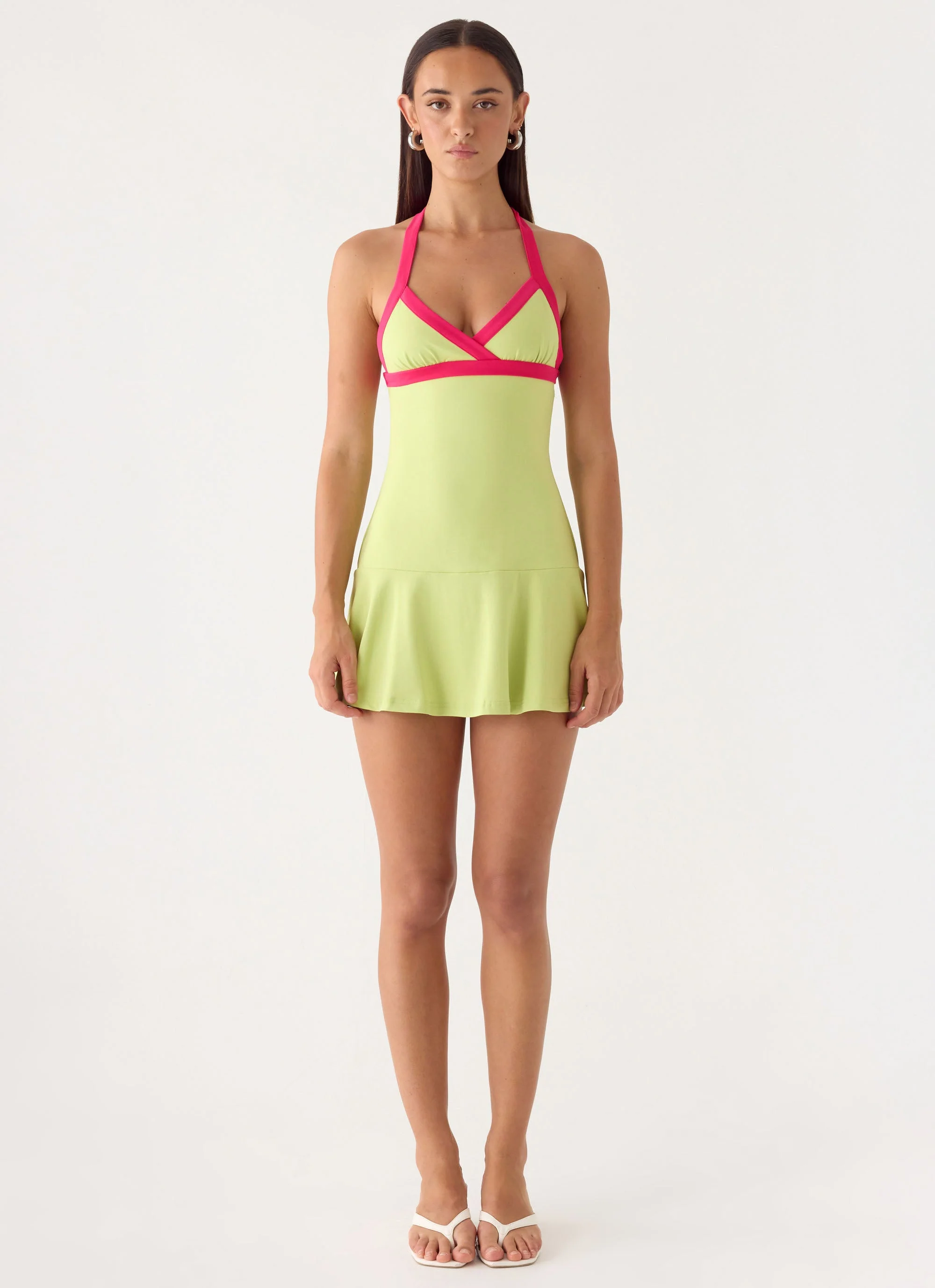 Dumdi Mini Dress - Lime - Image 4