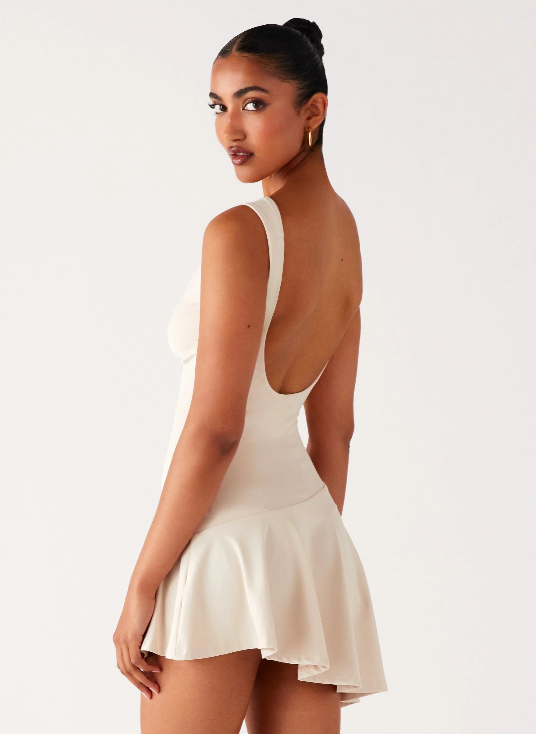 Dune Whisper Mini Dress - Ivory - Image 6