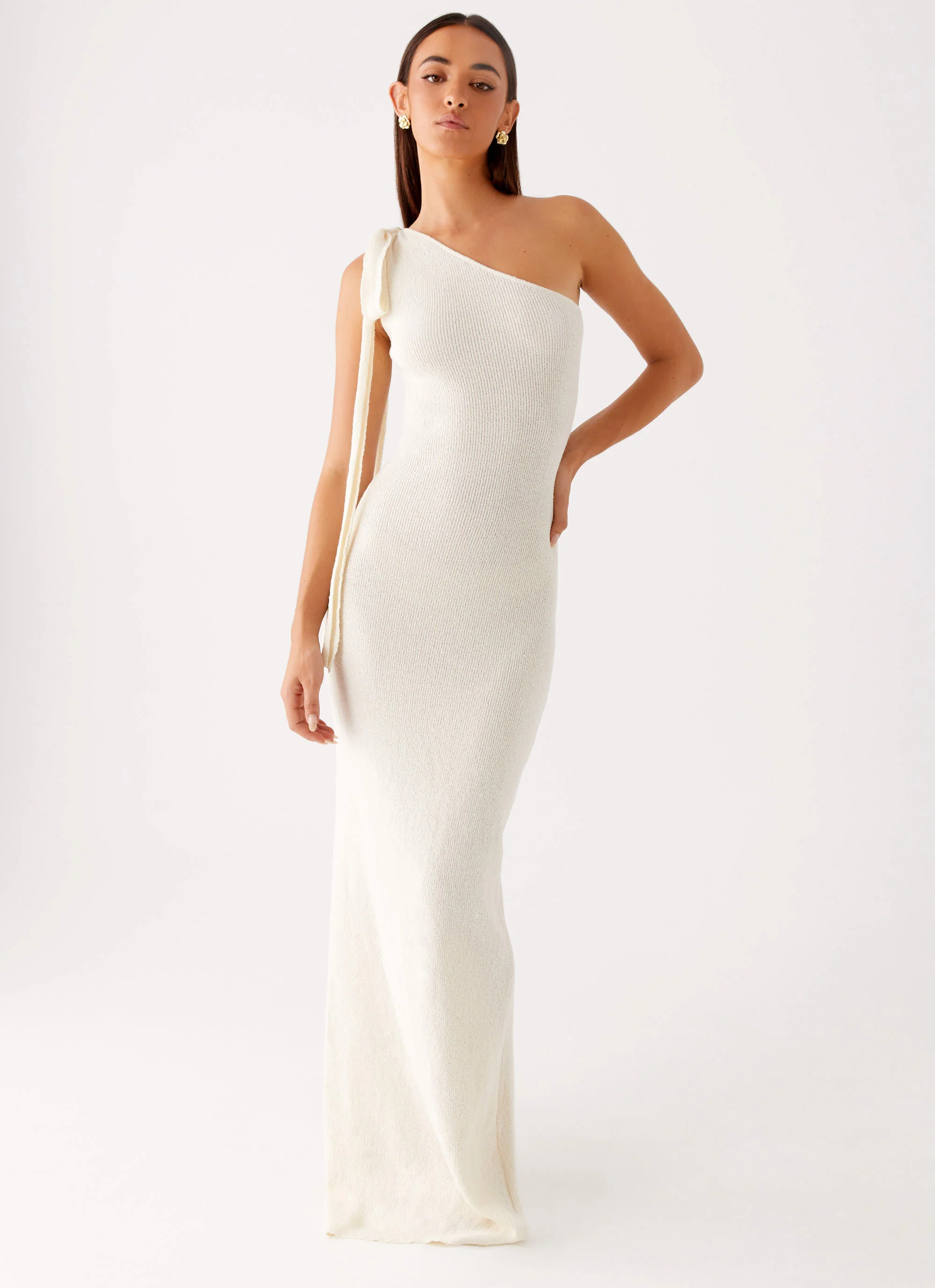 Easton Knit Maxi Dress - White - Image 4